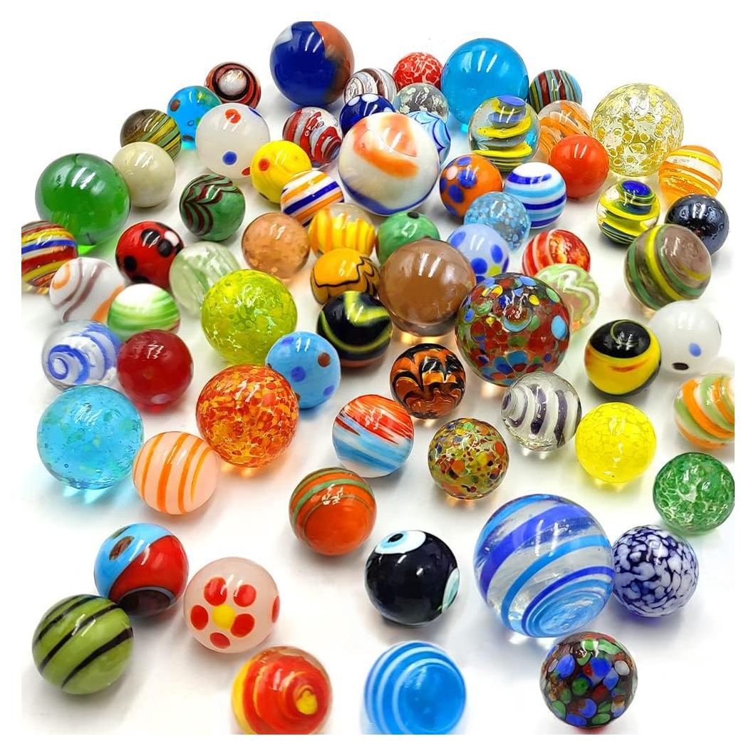 Juego de Canicas DSHMIXIA 71 Piezas Coloridas y Brillantes