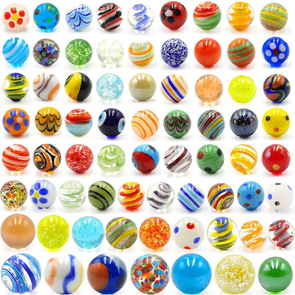 Juego de Canicas DSHMIXIA 71 Piezas Coloridas y Brillantes