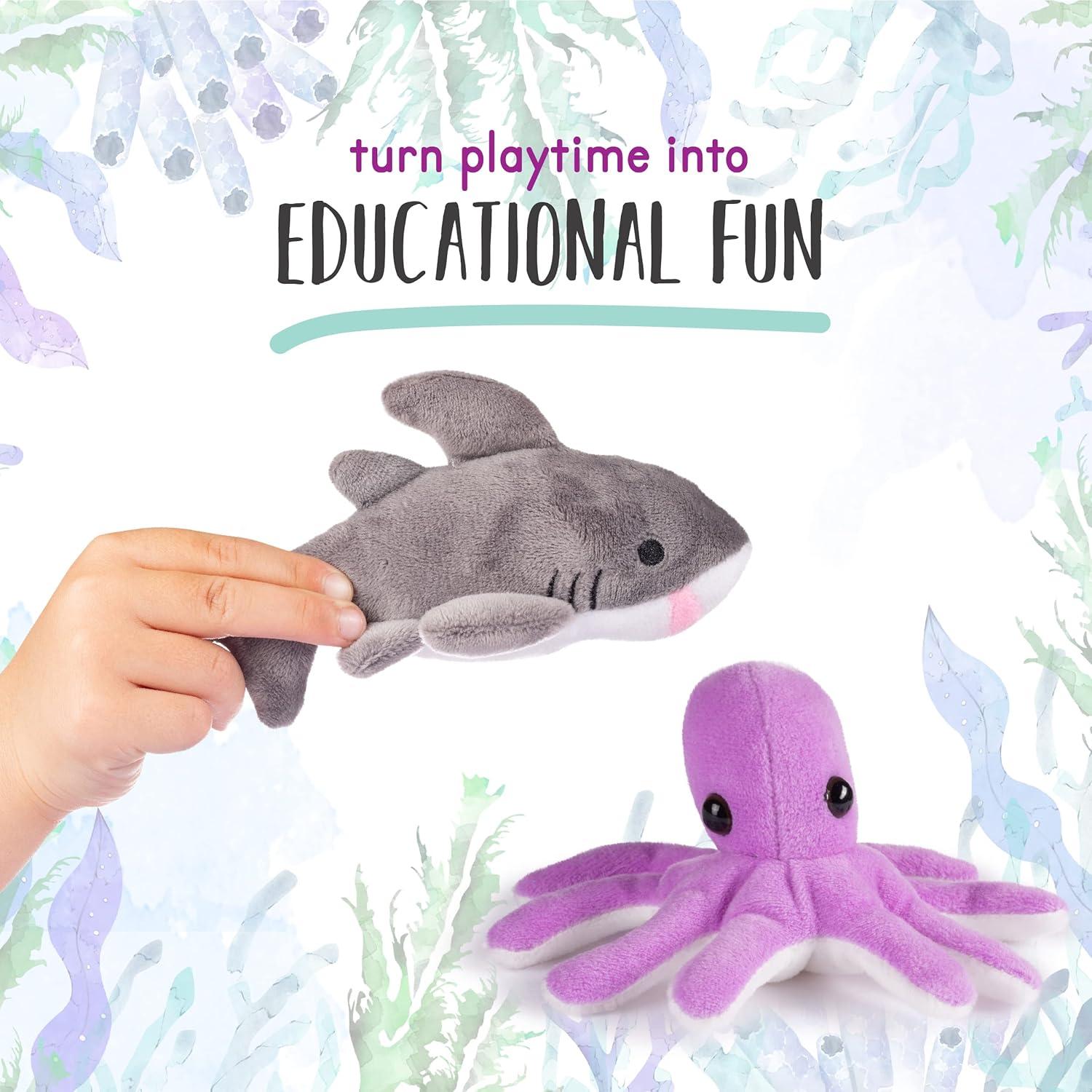 Conjunto de Animales Oceánicos de Peluche Plush Creations - 4 Piezas