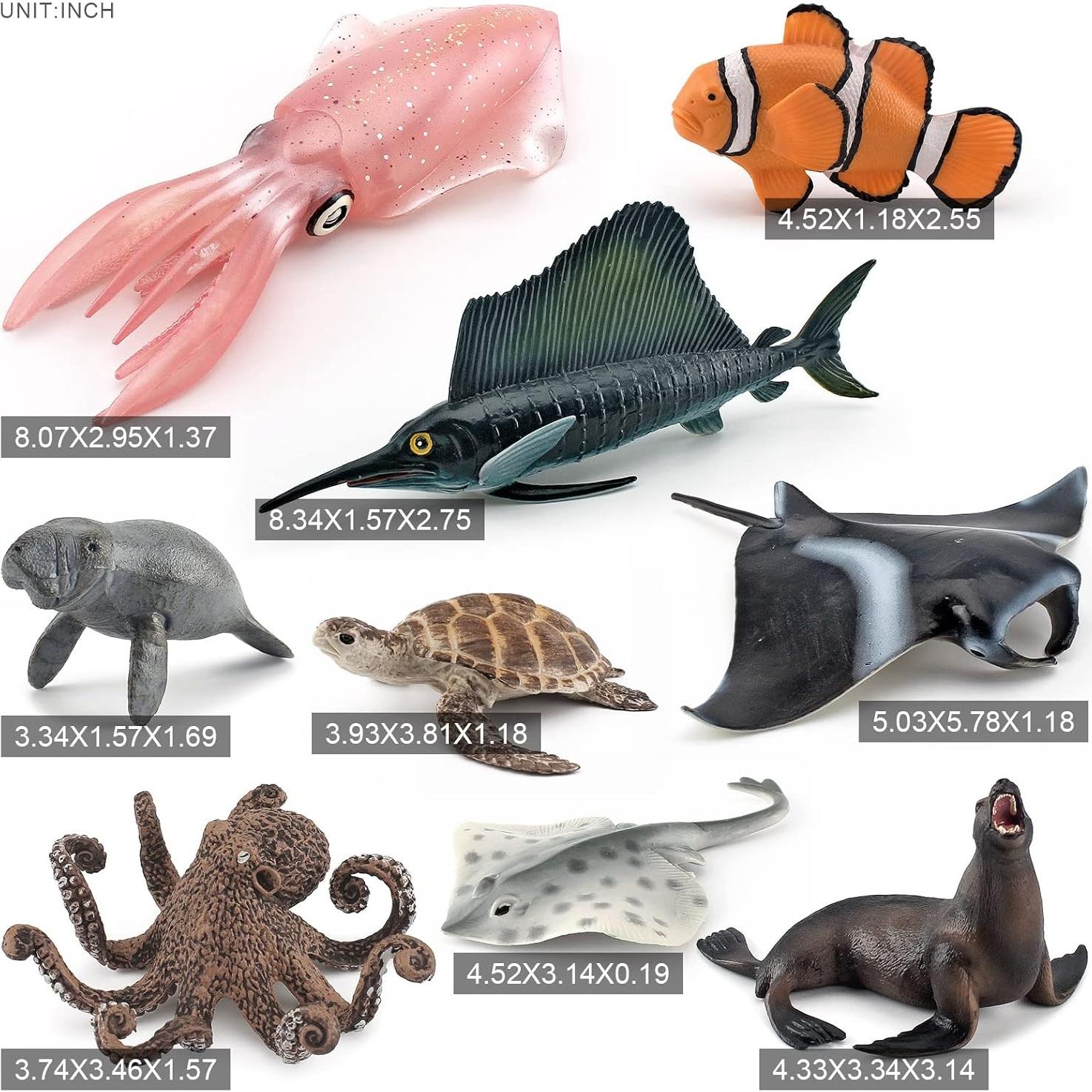 Figuras de Animales Marinos 9 PCS PVC Fantarea