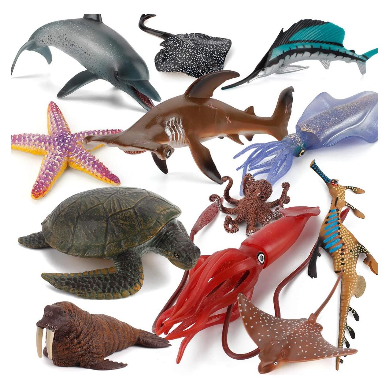 Figuras de Animales Marinos Fantarea 12 PCS Juguetes Educativos
