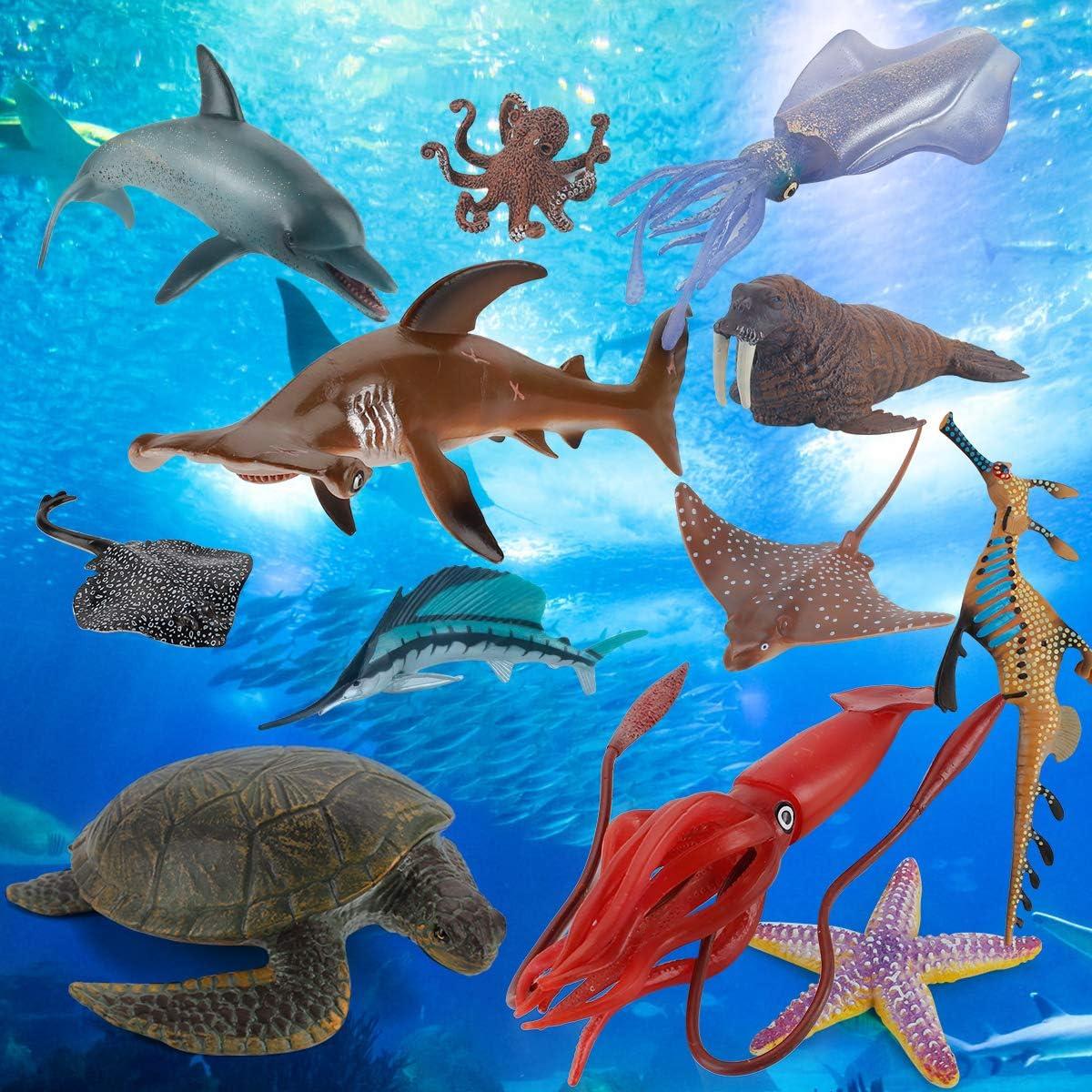 Figuras de Animales Marinos Fantarea 12 PCS Juguetes Educativos