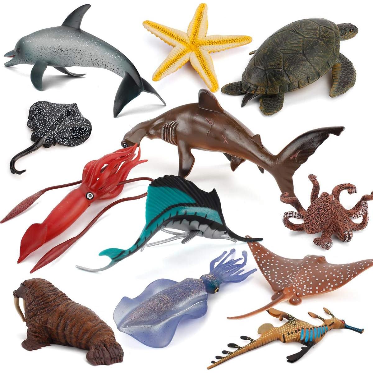 Figuras de Animales Marinos Fantarea 12 PCS Juguetes Educativos