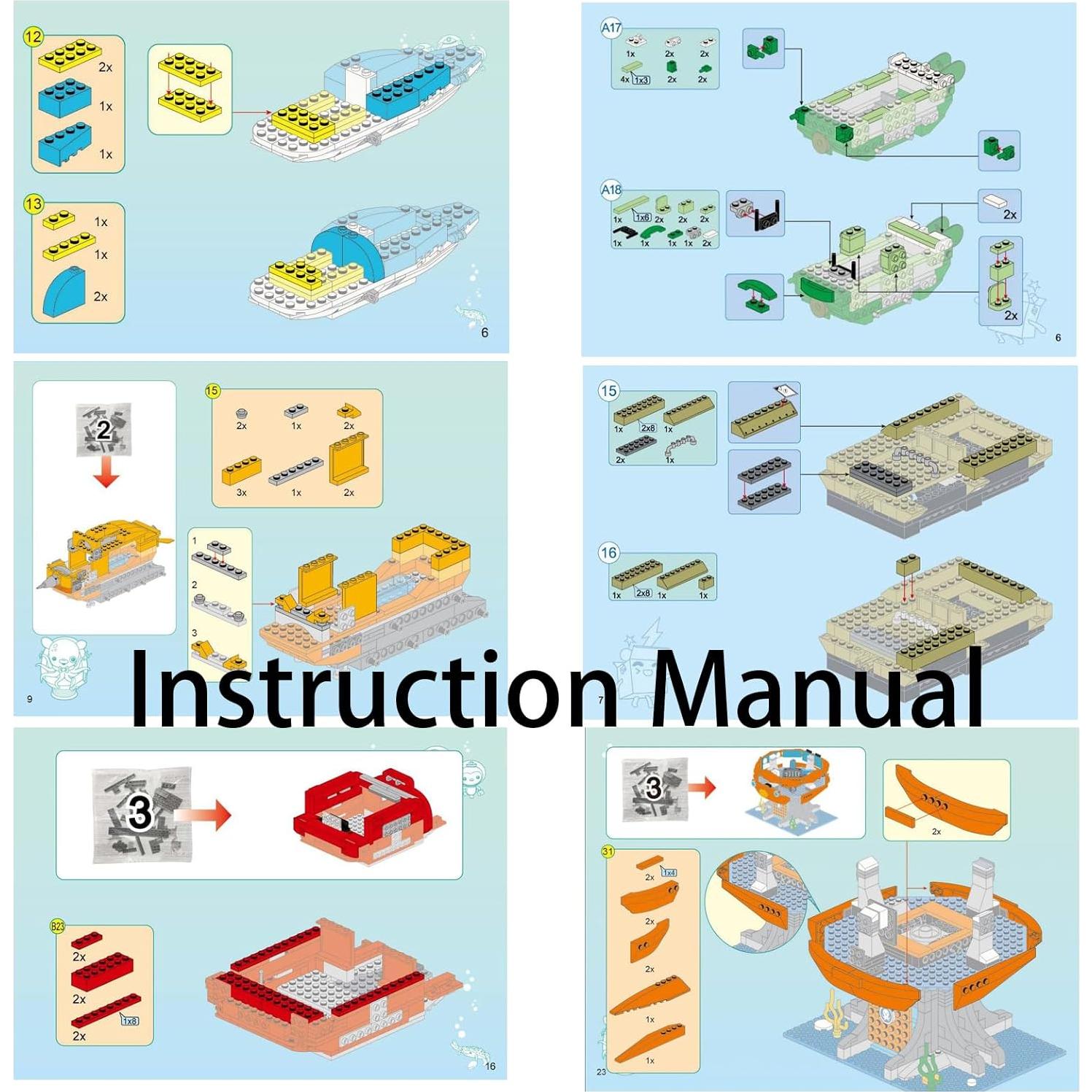 Bloque de Construcción Aventura Oceánica BASEPLATES 921pcs