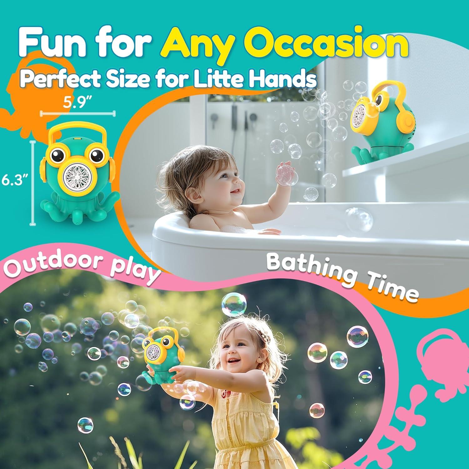 Máquina de Burbujas Pulpo Feliz Infancia - 125ml, LED, 3 años+