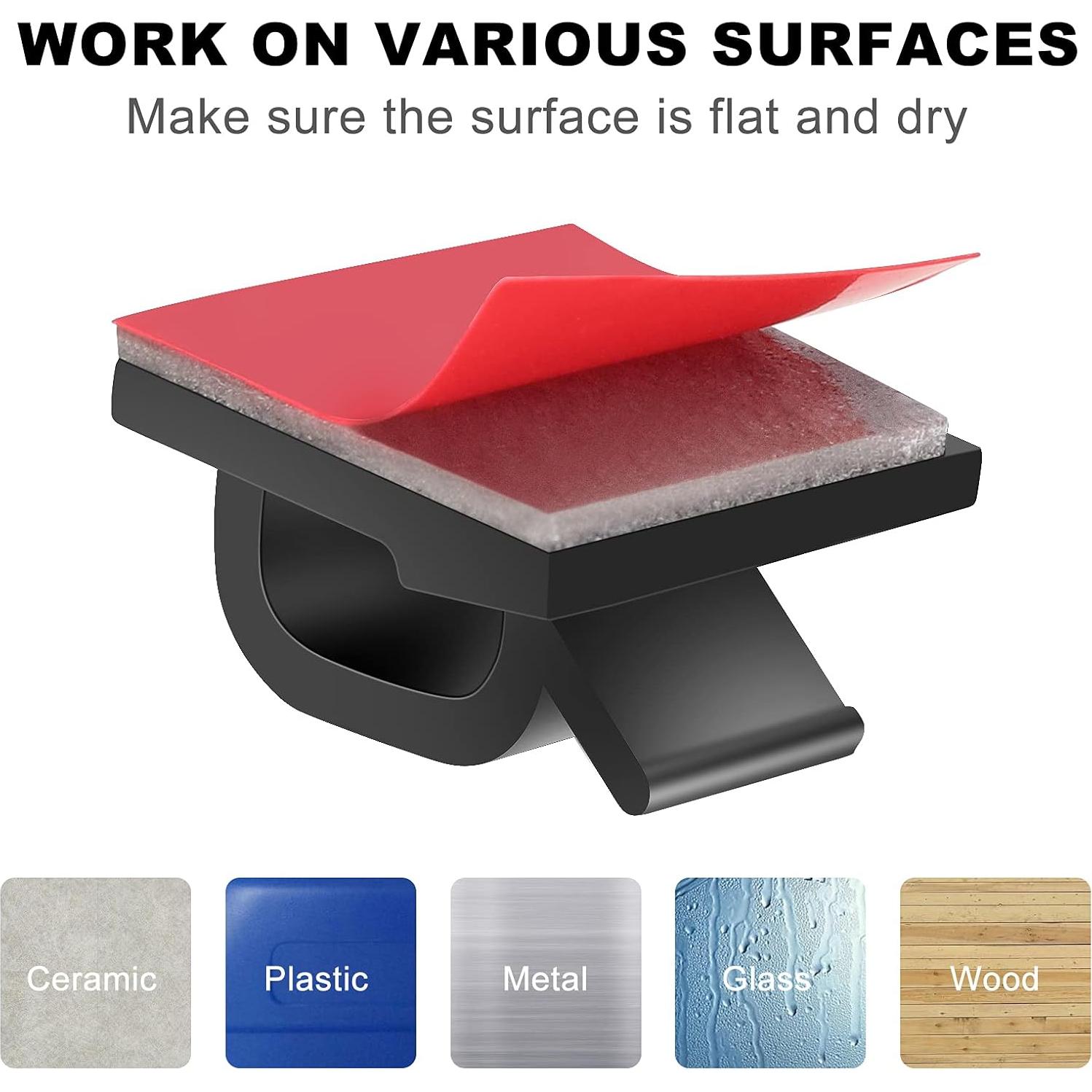 60 Clips Adhesivos para Cables TidyHelper Multiusos