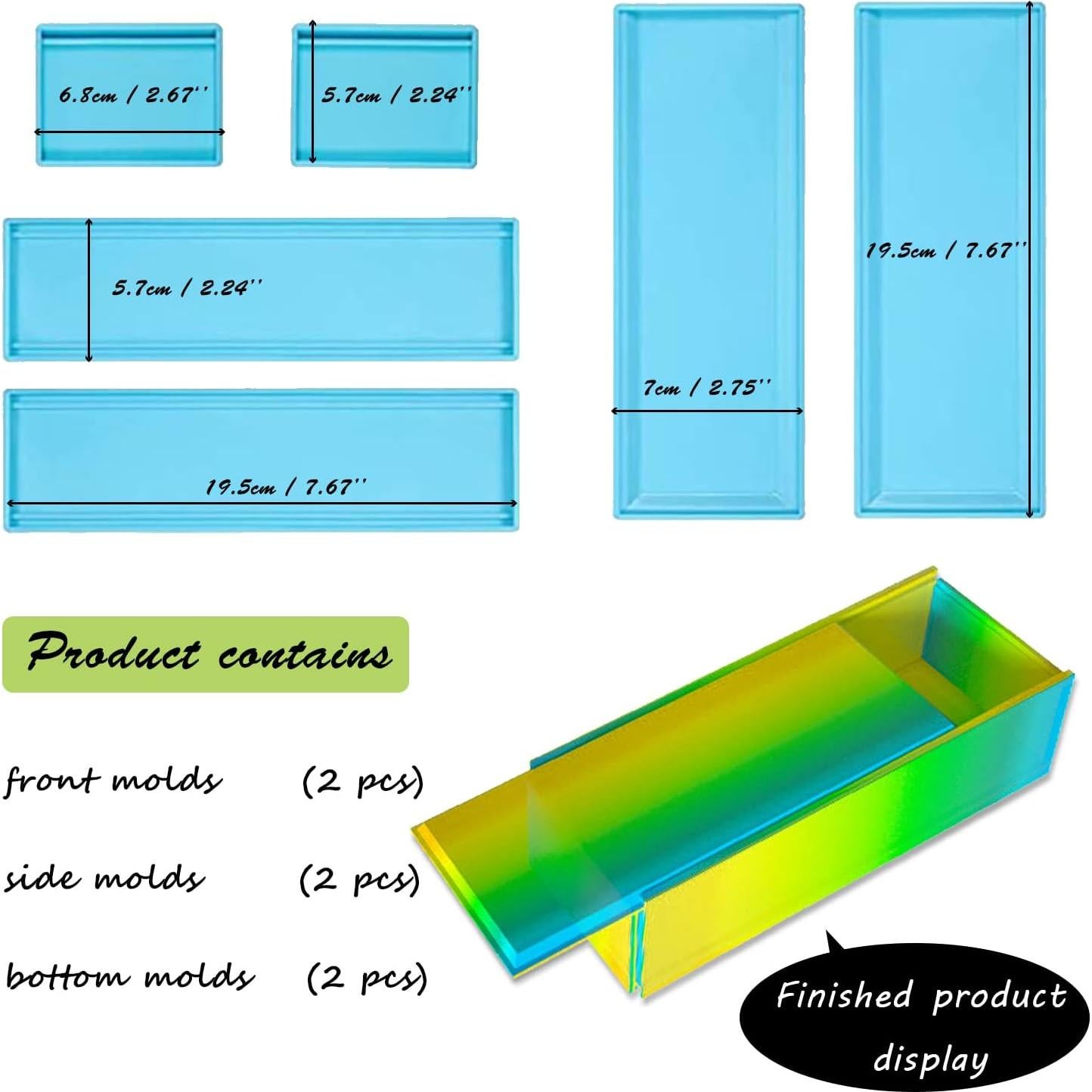 3 Packs Domino Molds and Dominoes Box Molds, CNYMANY 60 Cavities Double 9 Silicone Epoxy Resin Casting Jumbo Mold Clay Mold Storage Box Mold for DIY Pendant Jewelry Crafts Making Tool