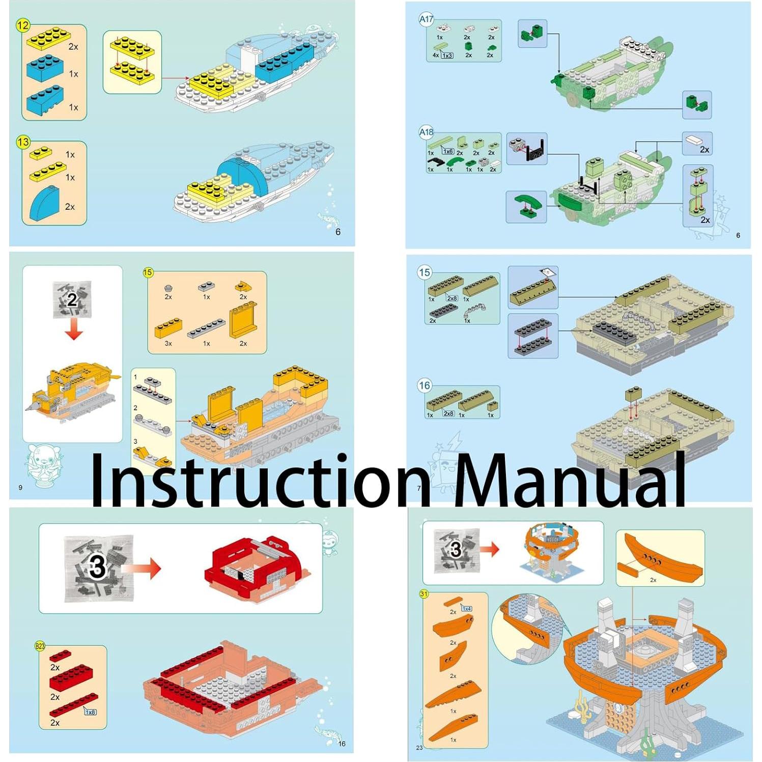 Bloque de Construcción Aventura Oceánica BASEPLATES 766pcs