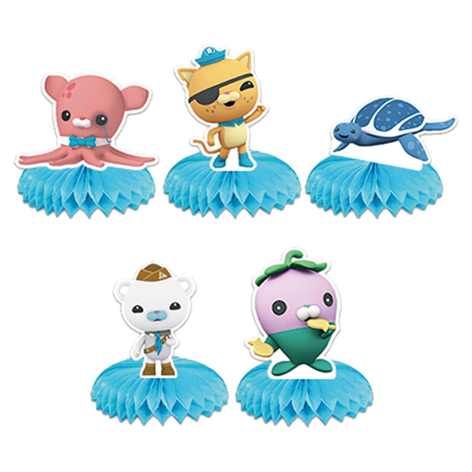 Juego de 5 Toppers de Mesa Octonaut Fuyhiuous - Decoración Fiesta