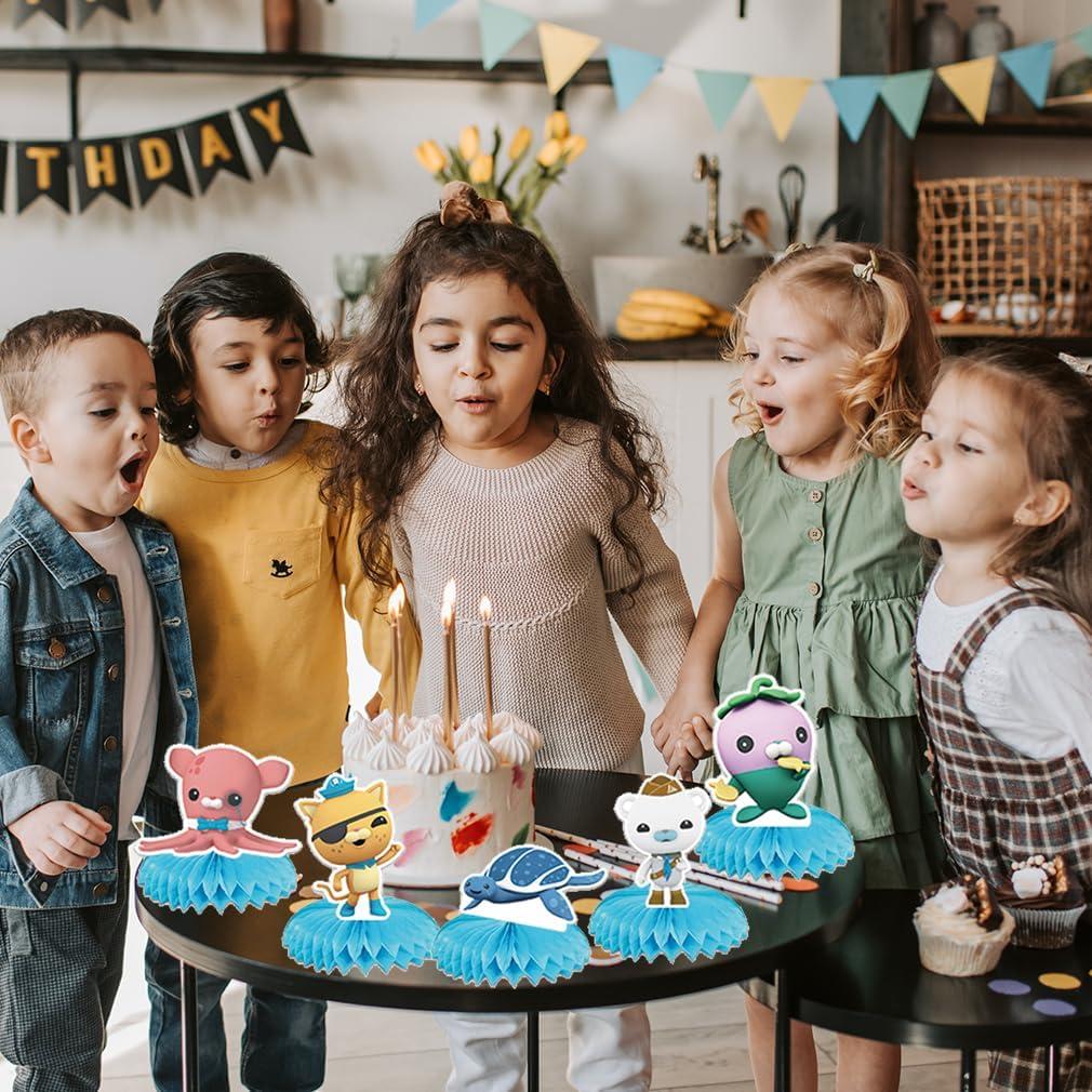 Juego de 5 Toppers de Mesa Octonaut Fuyhiuous - Decoración Fiesta