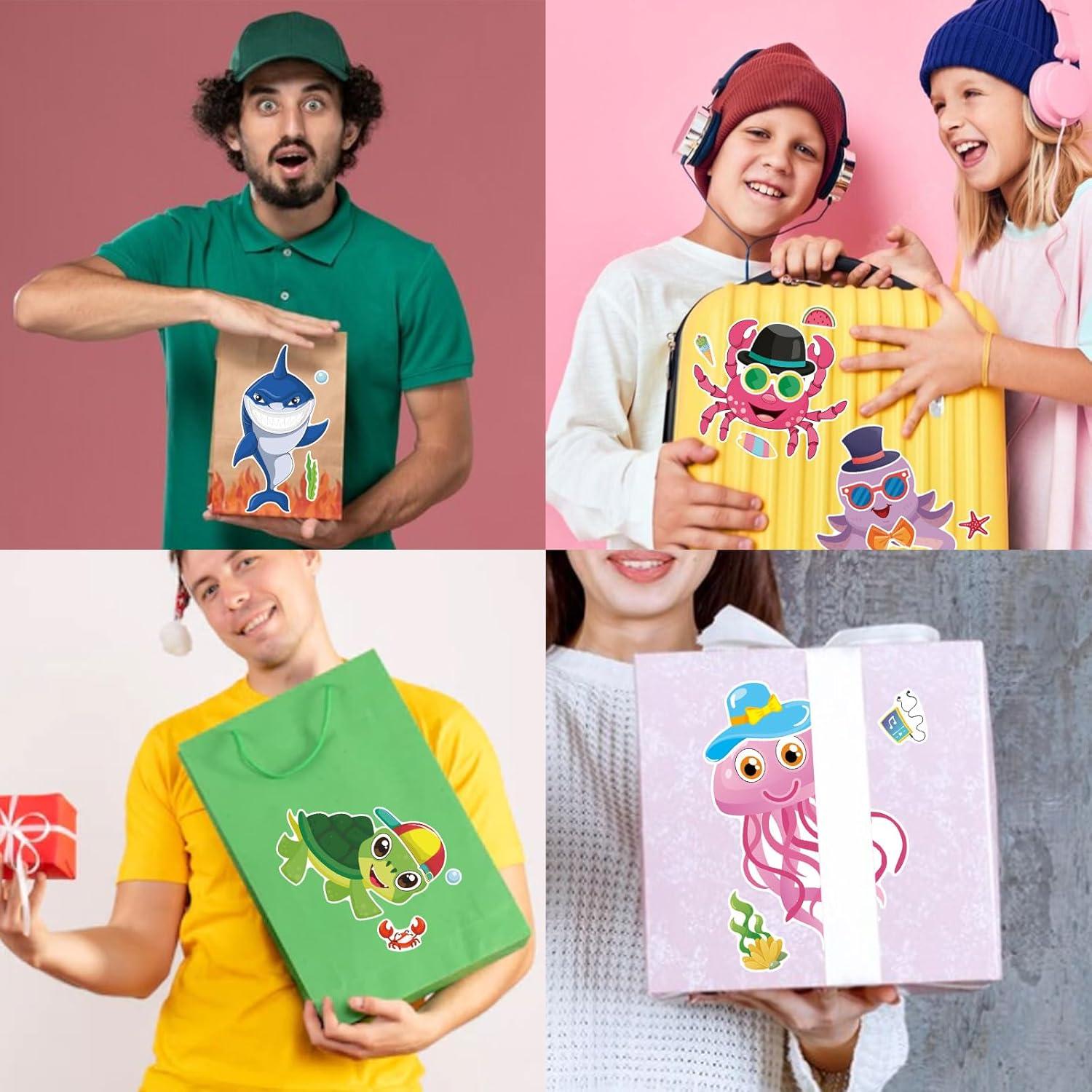 Stickes Animales Marinos Jovial y Alegre 32 Hojas Reutilizables