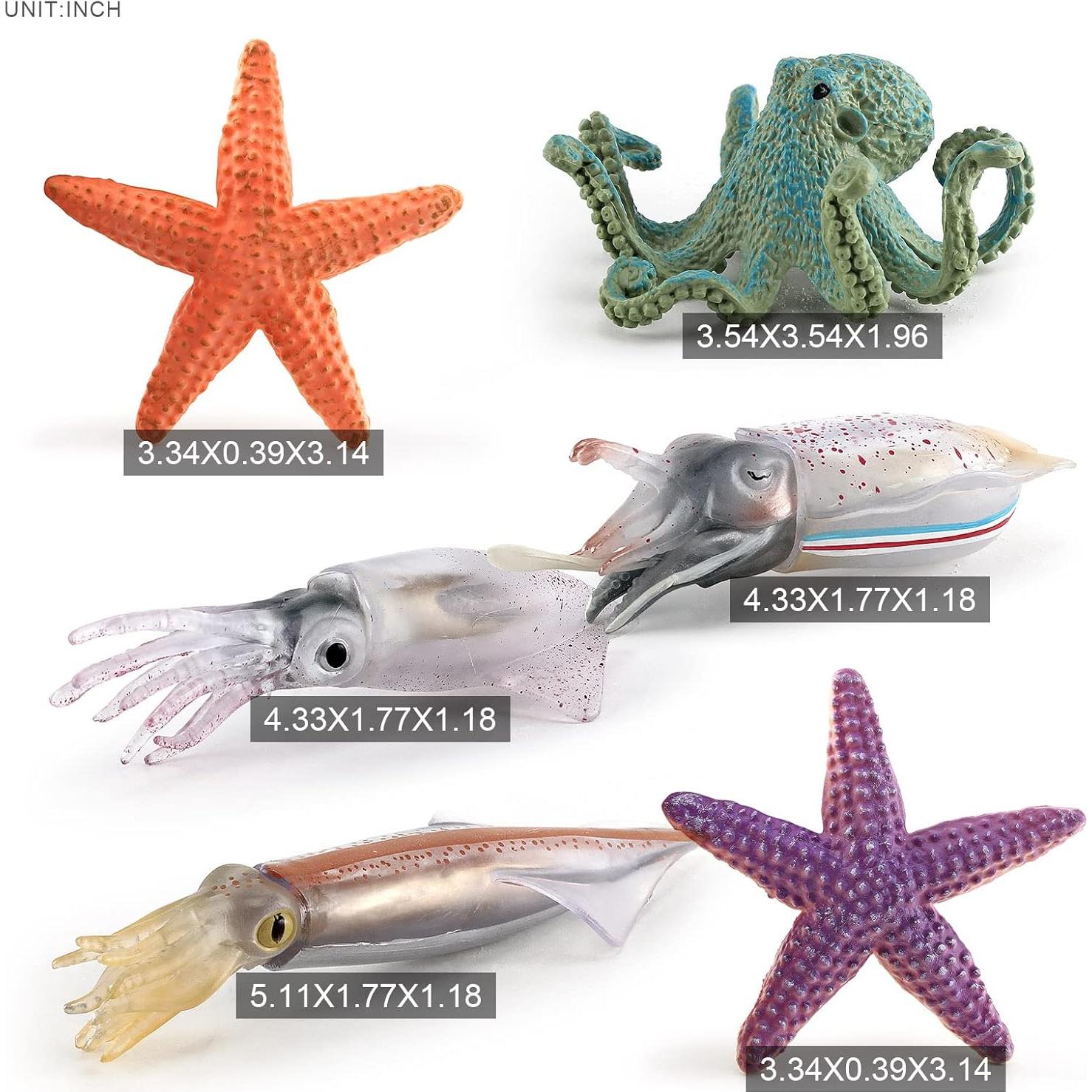 Figuras de Animales Marinos Fantarea 6 PCS Juguetes Educativos