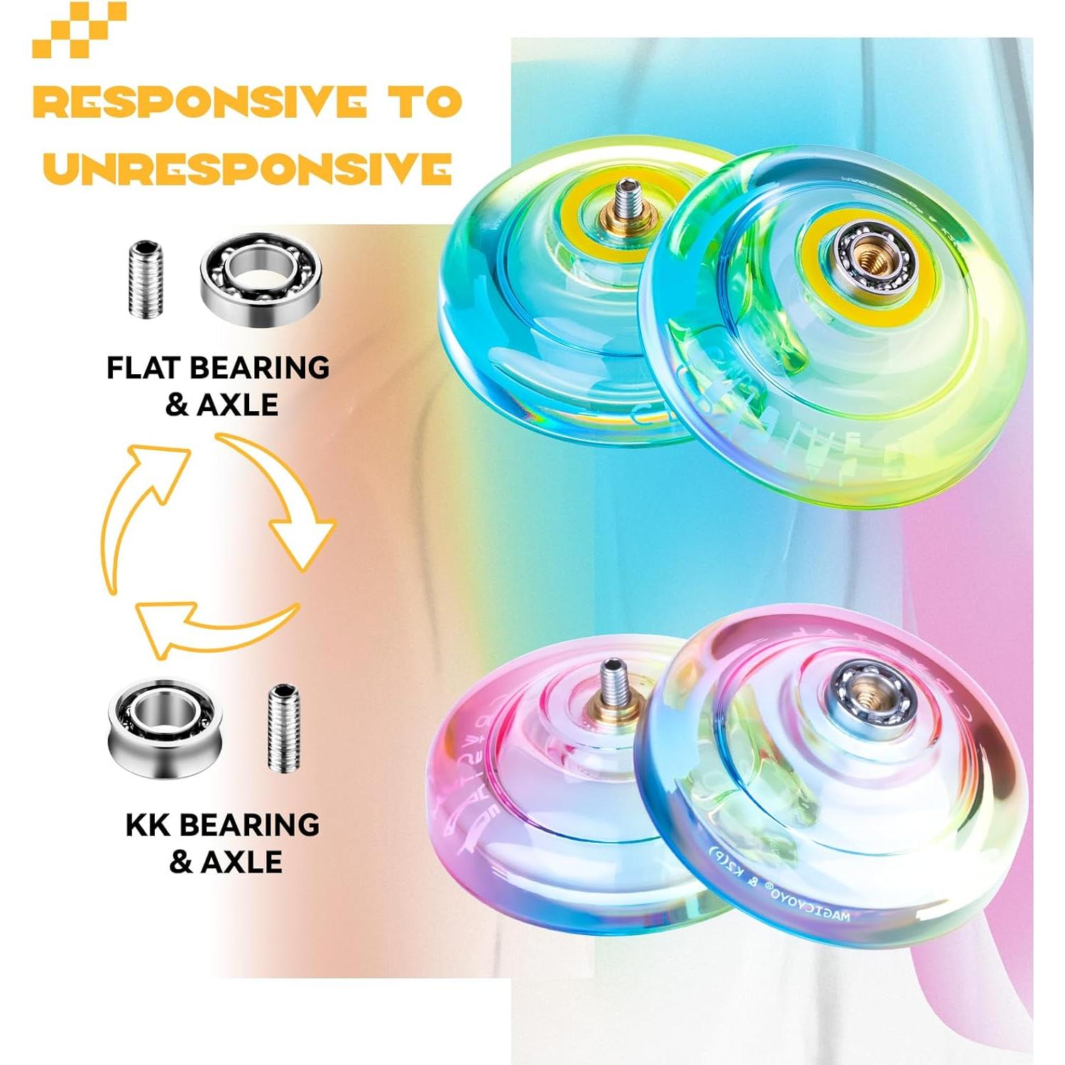 Yoyo Profesional MAGICYOYO K2 Cristal Doble Función 2 Pack