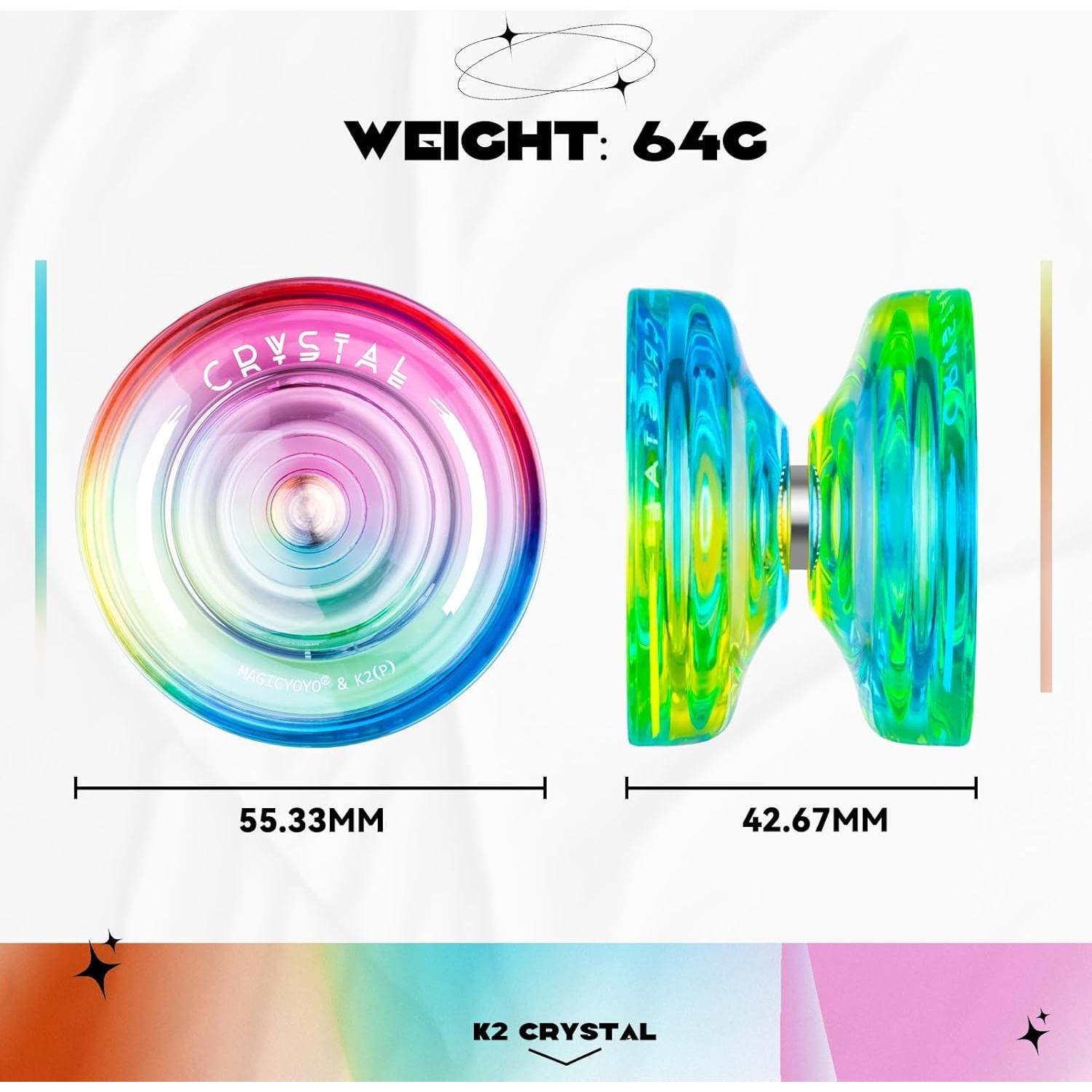 Yoyo Profesional MAGICYOYO K2 Cristal Doble Función 2 Pack