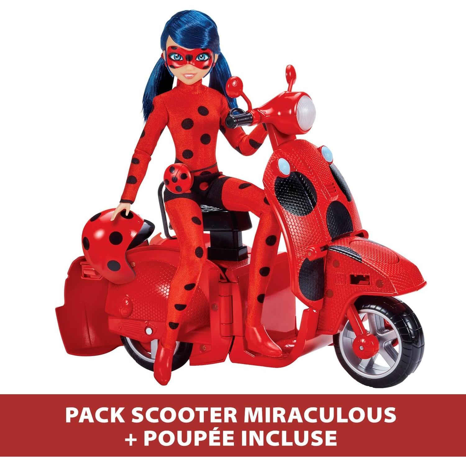 Muñeca Marinette Ladybug 26cm con Scooter Transformador