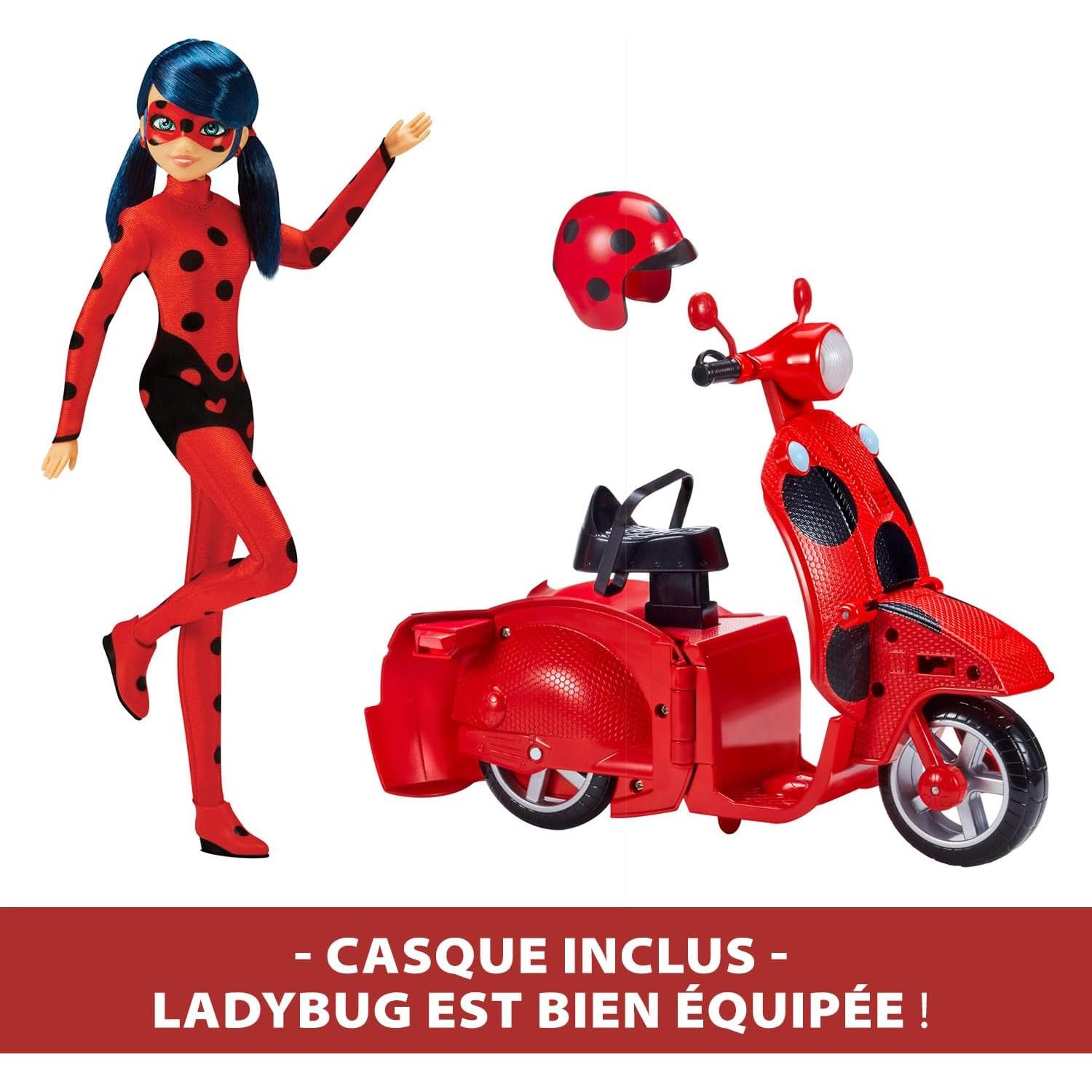 Muñeca Marinette Ladybug 26cm con Scooter Transformador