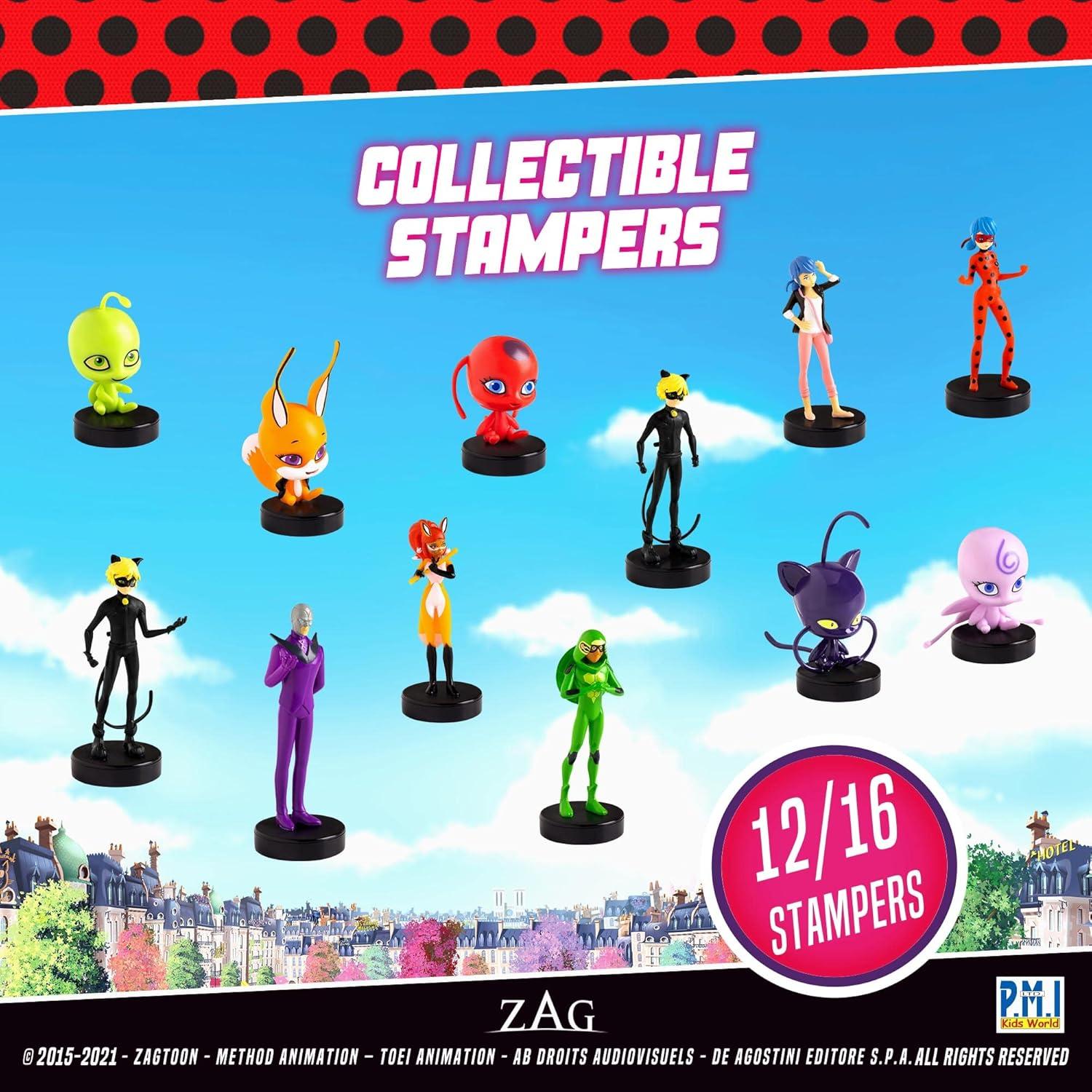 Sellos de Miraculous Ladybug P.M.I. - 12 Coleccionables