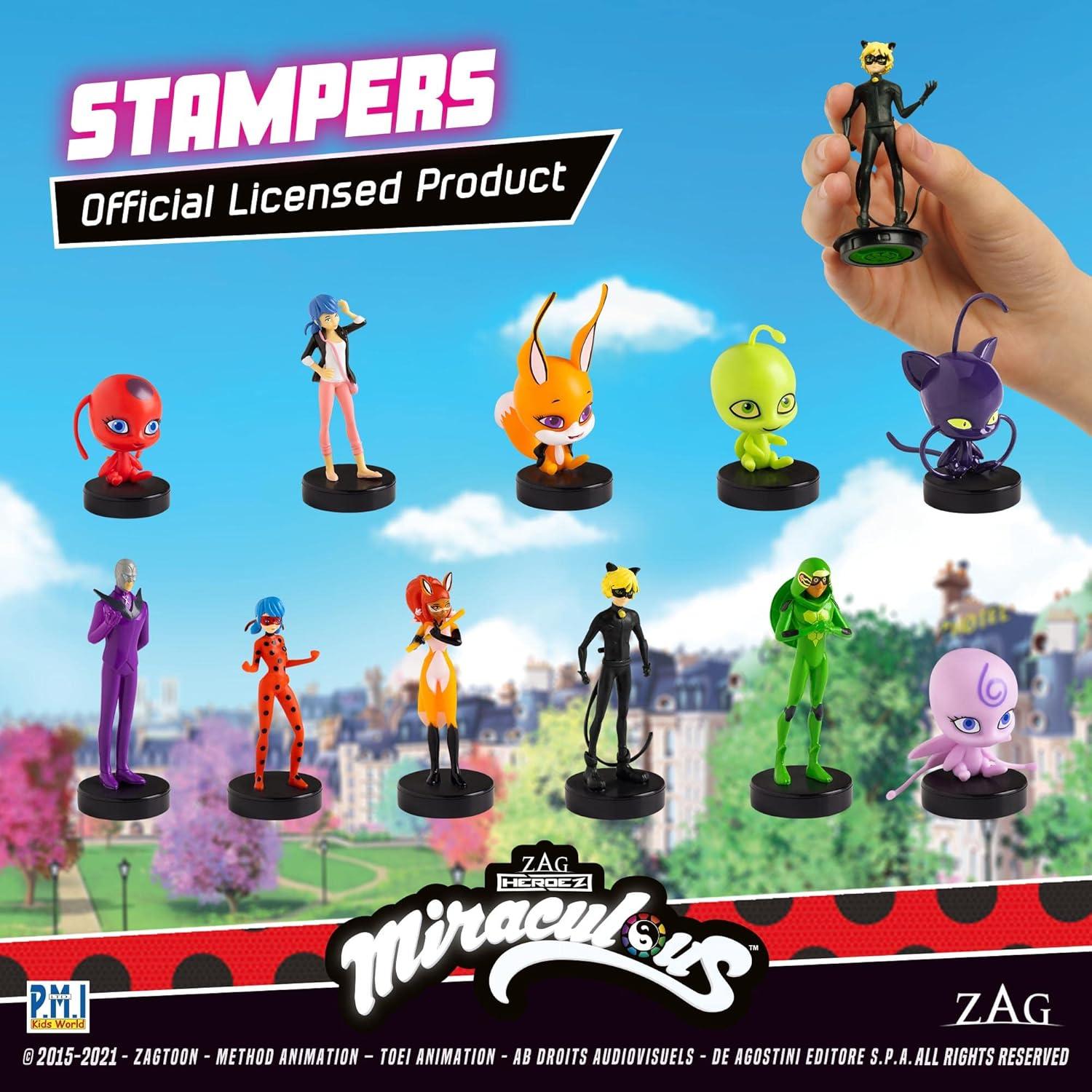 Sellos de Miraculous Ladybug P.M.I. - 12 Coleccionables