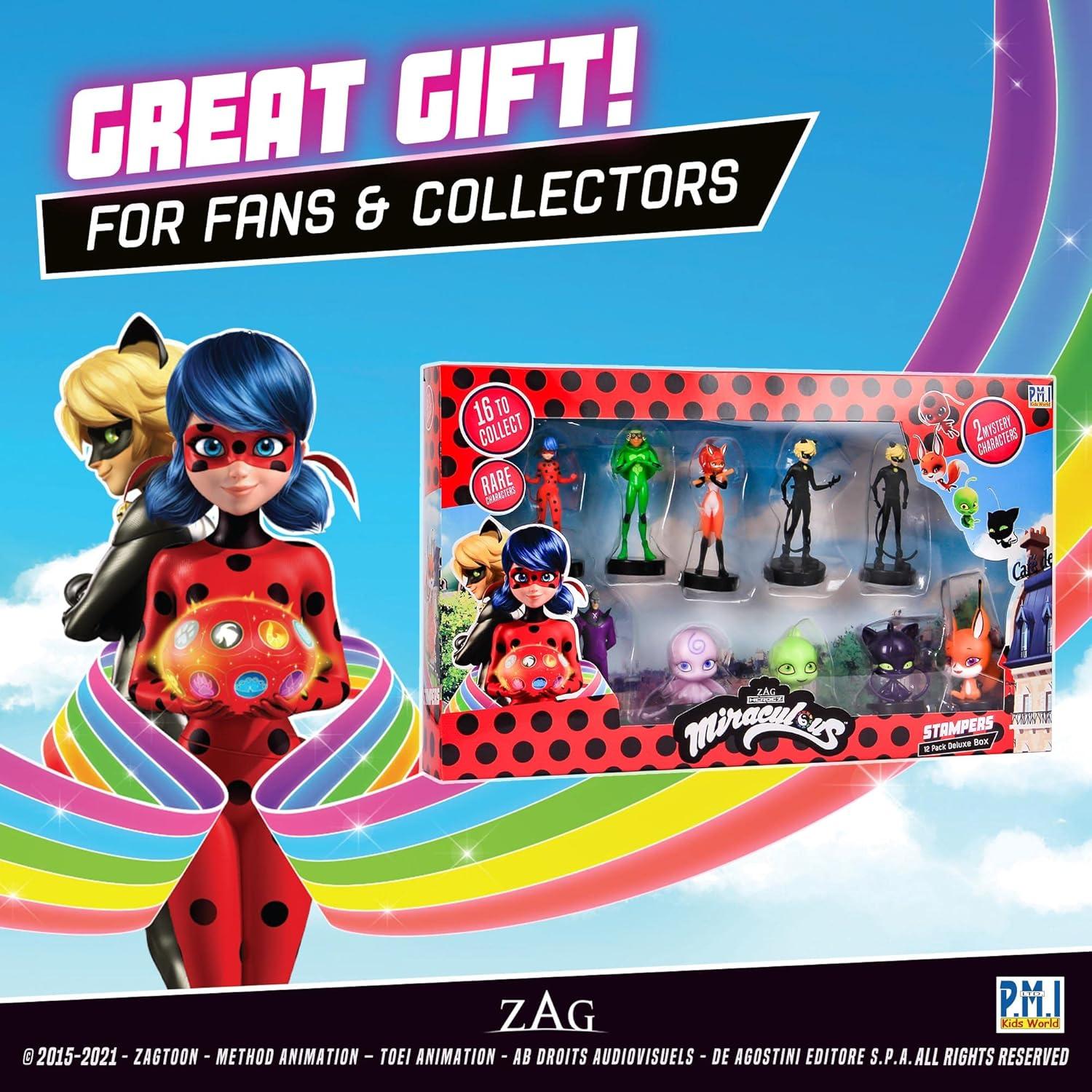 Sellos de Miraculous Ladybug P.M.I. - 12 Coleccionables