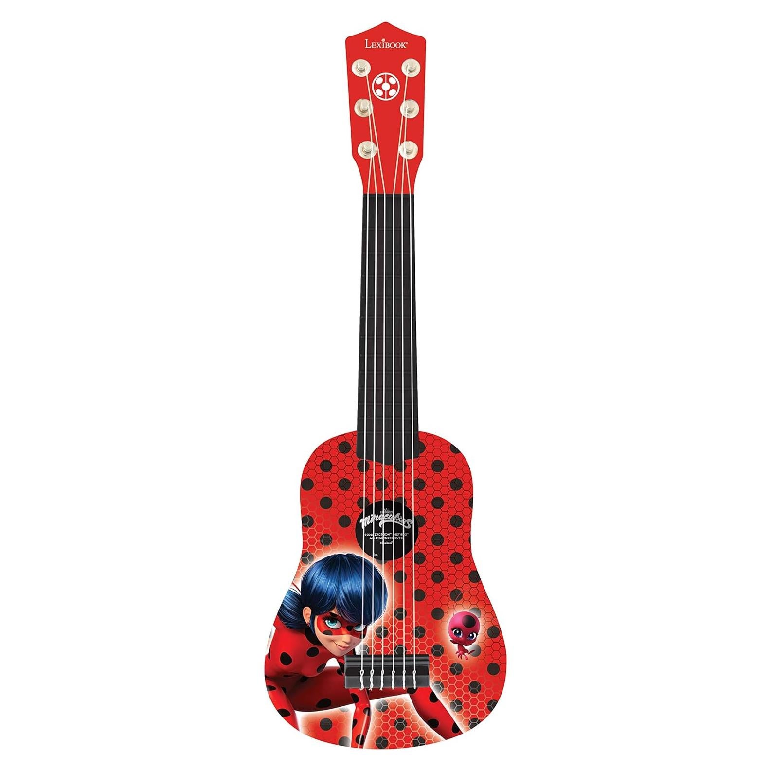 Guitarra Infantil Lexibook Miraculous Ladybug 53cm 6 Cuerdas
