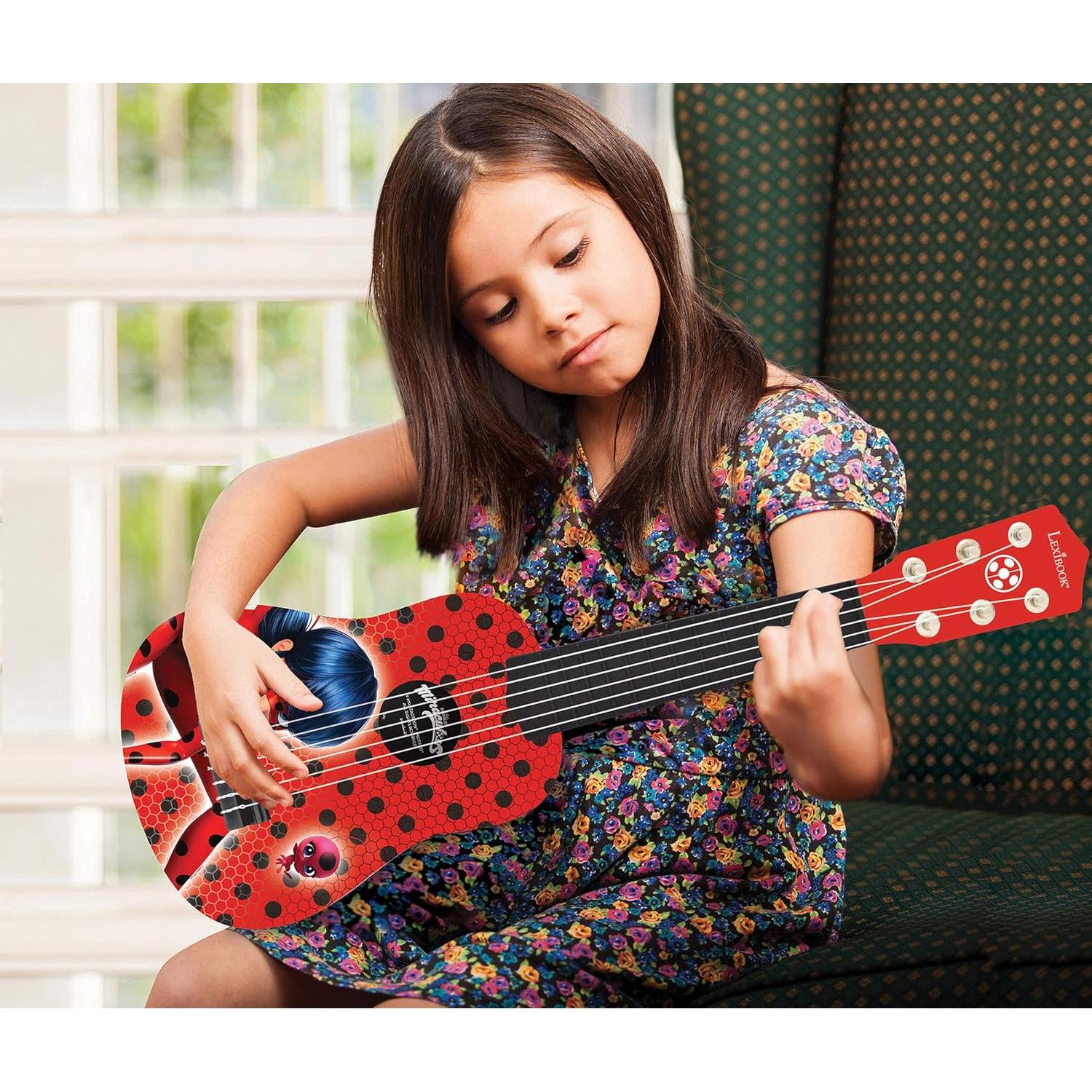 Guitarra Infantil Lexibook Miraculous Ladybug 53cm 6 Cuerdas