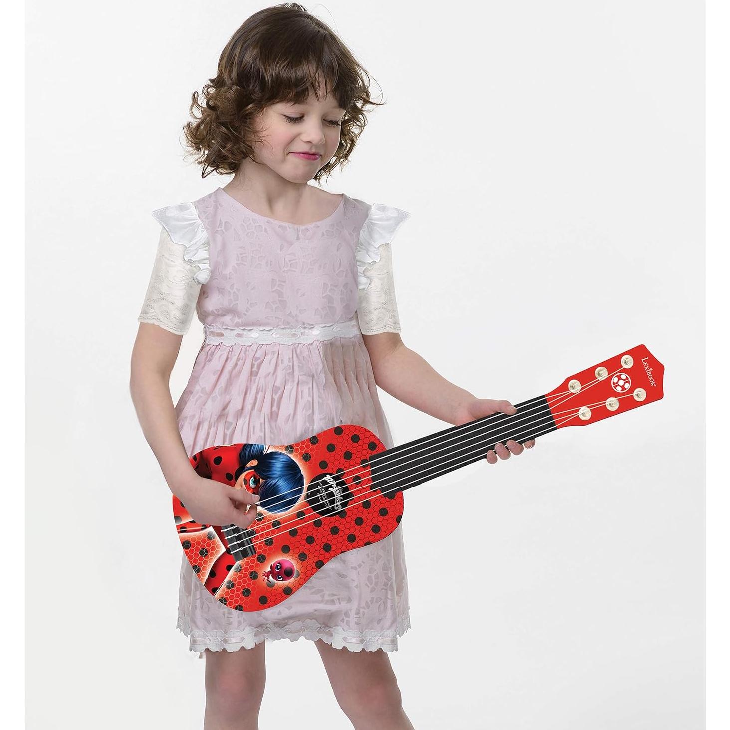 Guitarra Infantil Lexibook Miraculous Ladybug 53cm 6 Cuerdas