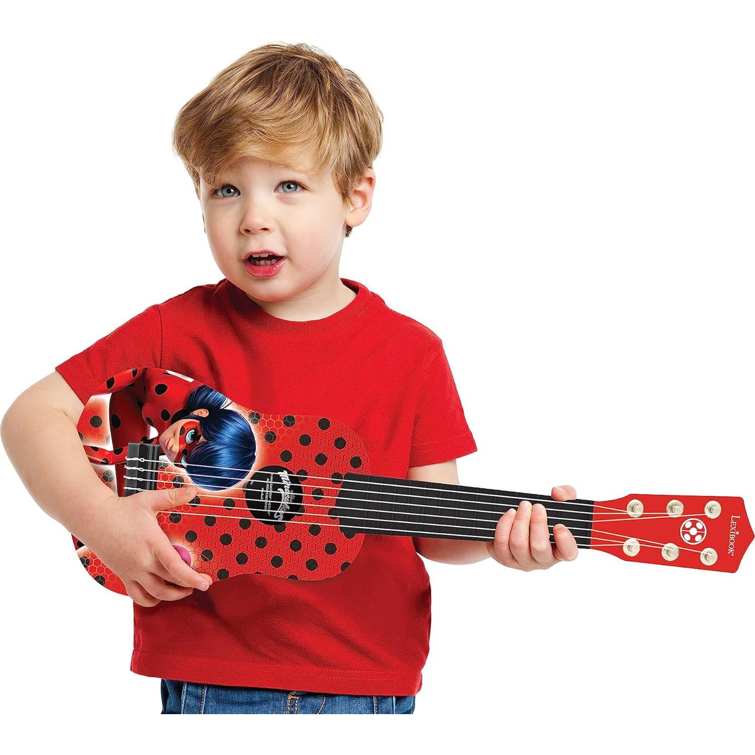 Guitarra Infantil Lexibook Miraculous Ladybug 53cm 6 Cuerdas