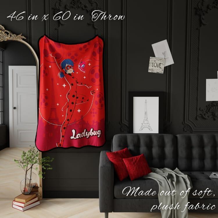 Manta Suave Miraculous Ladybug Franco 116.8x152.4 cm