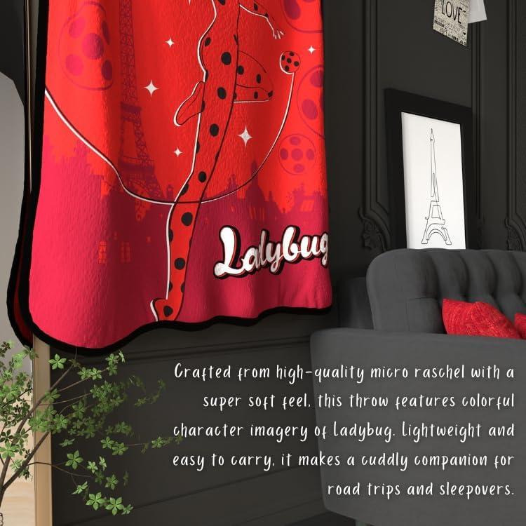 Manta Suave Miraculous Ladybug Franco 116.8x152.4 cm