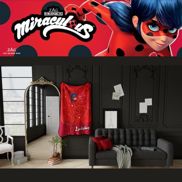 Manta Suave Miraculous Ladybug Franco 116.8x152.4 cm