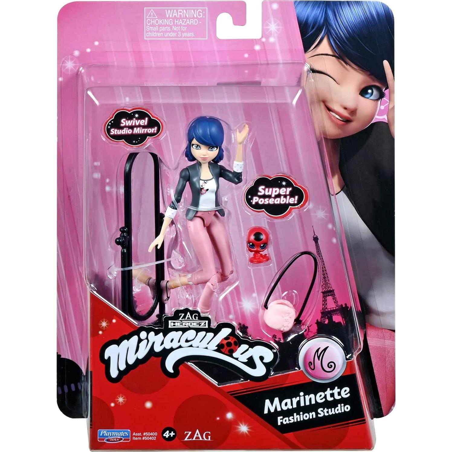 Muñeca Marinette de Miraculous Ladybug 12.7 cm con accesorios