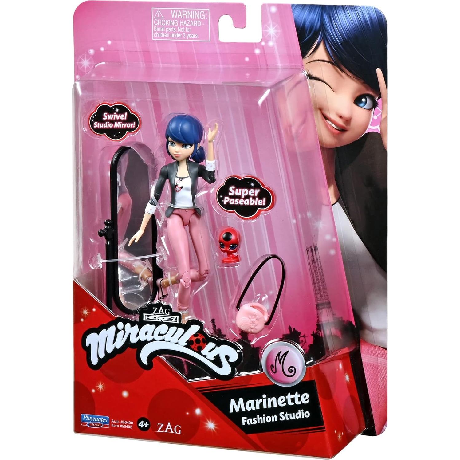 Muñeca Marinette de Miraculous Ladybug 12.7 cm con accesorios