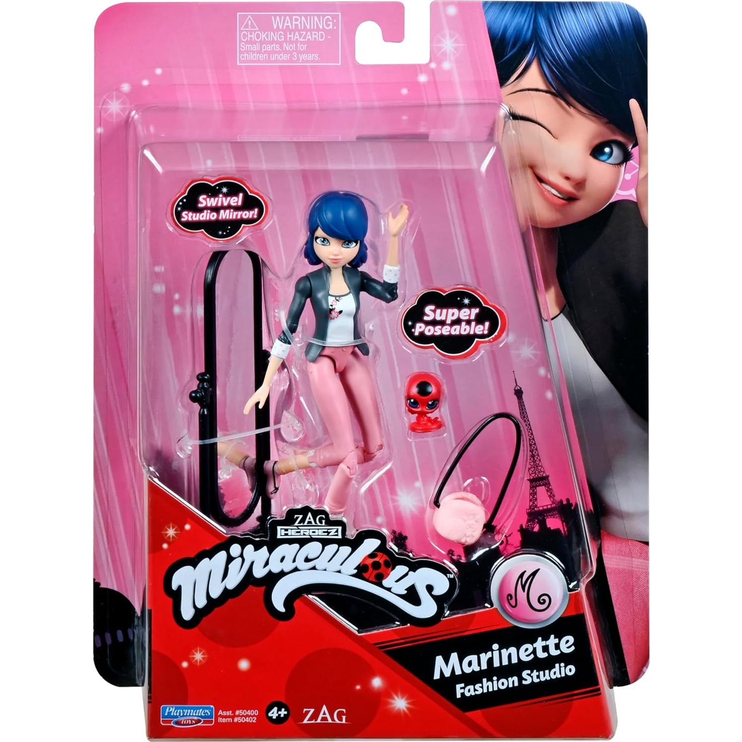 Muñeca Marinette de Miraculous Ladybug 12.7 cm con accesorios