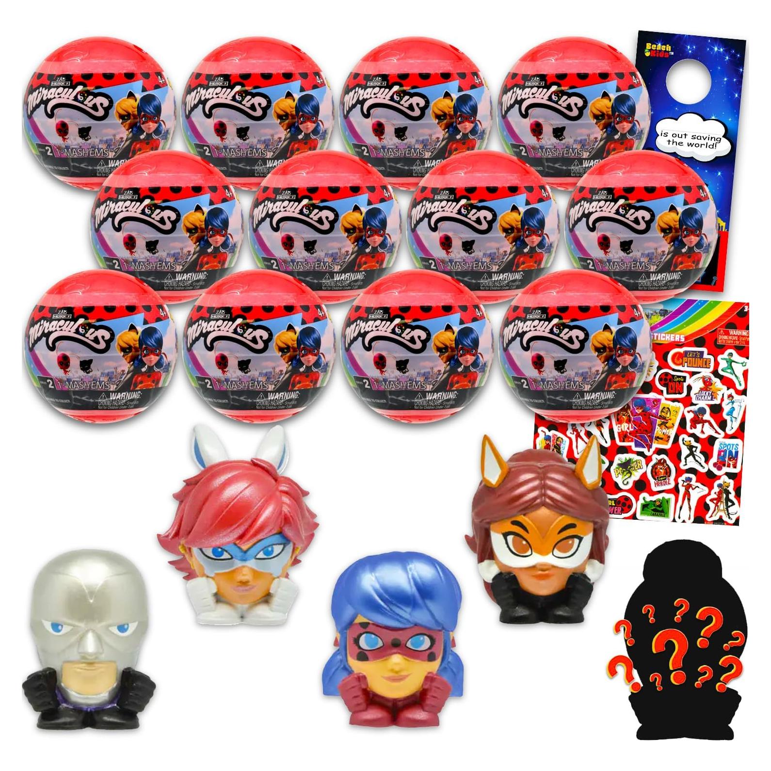 Paquete de 5 Figuras Mini Mash'Ems Miraculous Ladybug