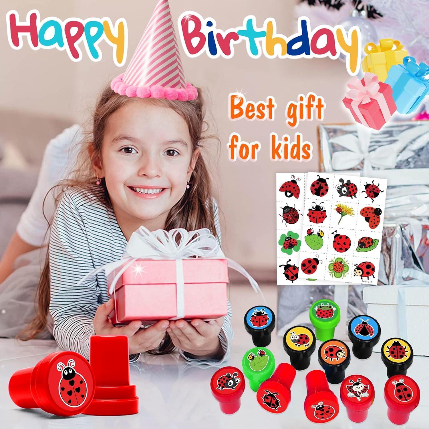 Set de Sellos y Tatuajes Temporales de Mariquita - 36 Piezas