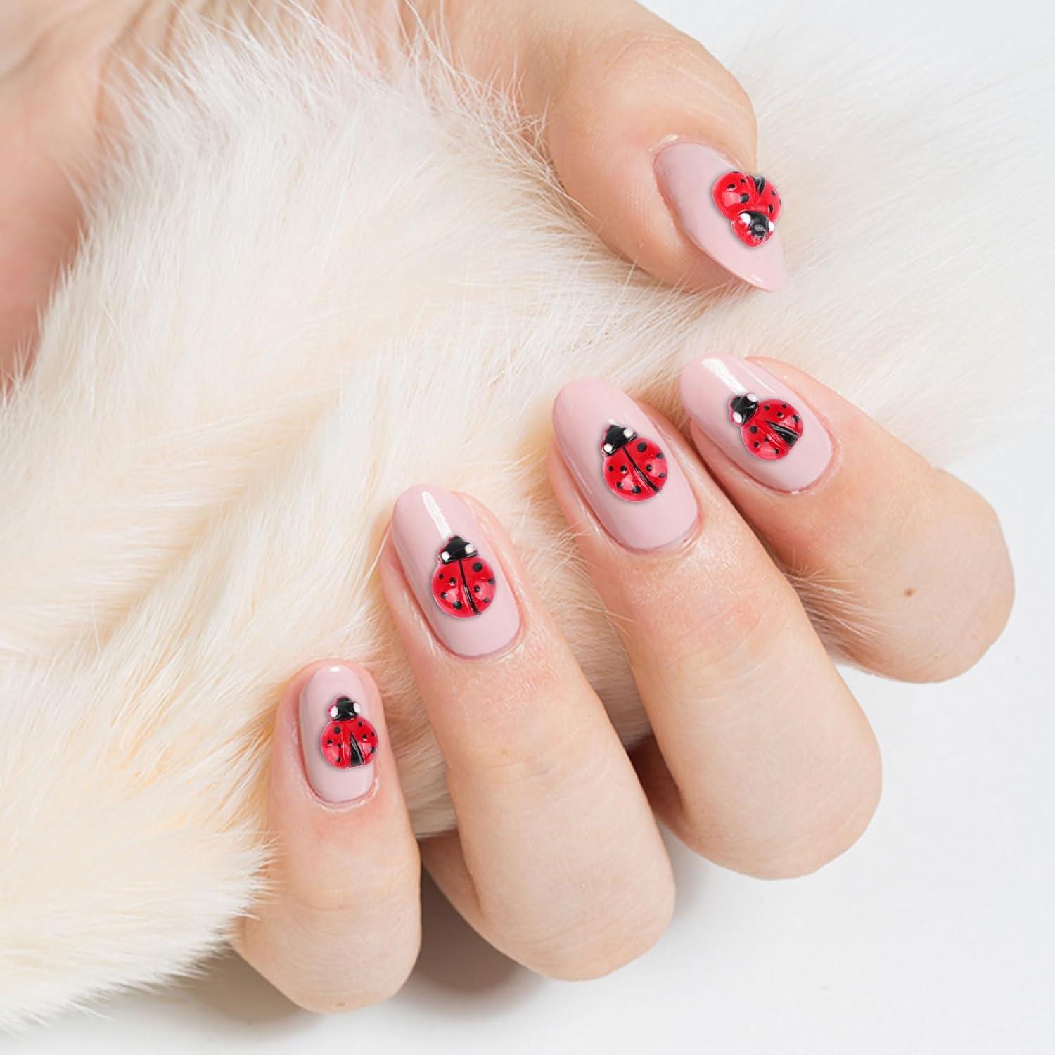 120 Mini Mariquitas de Resina para Decoración - Lasuroa