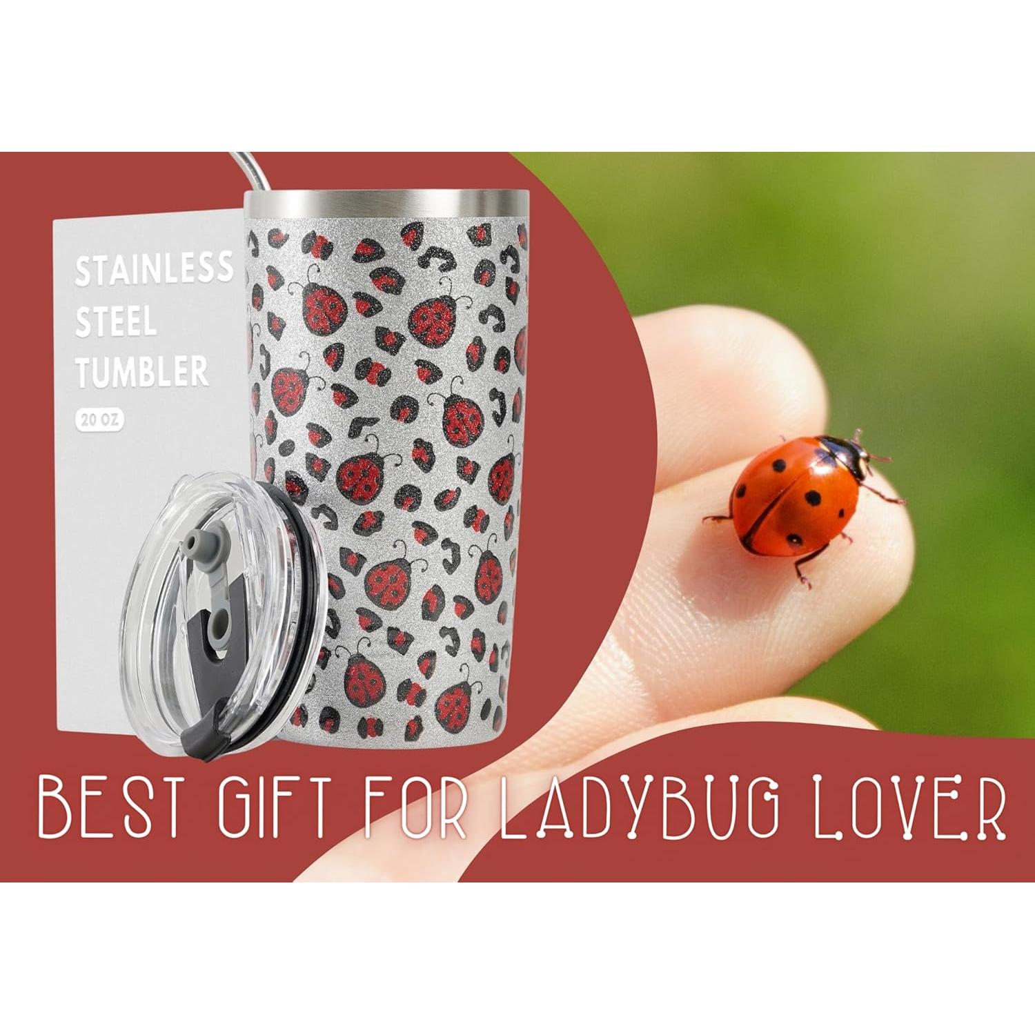 Vaso Térmico de Acero Inoxidable Onebttl 600ml Mariquita Leopardo