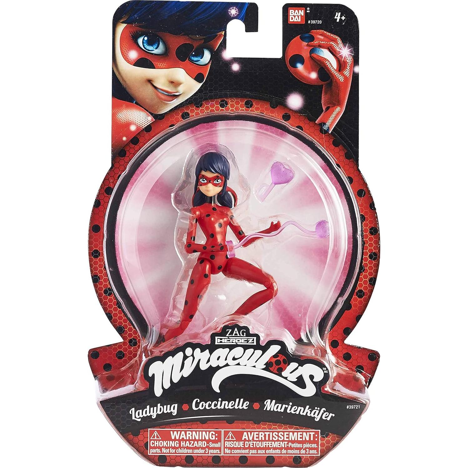 Muñeca de acción Miraculous Ladybug 14 cm con yoyo y amuleto