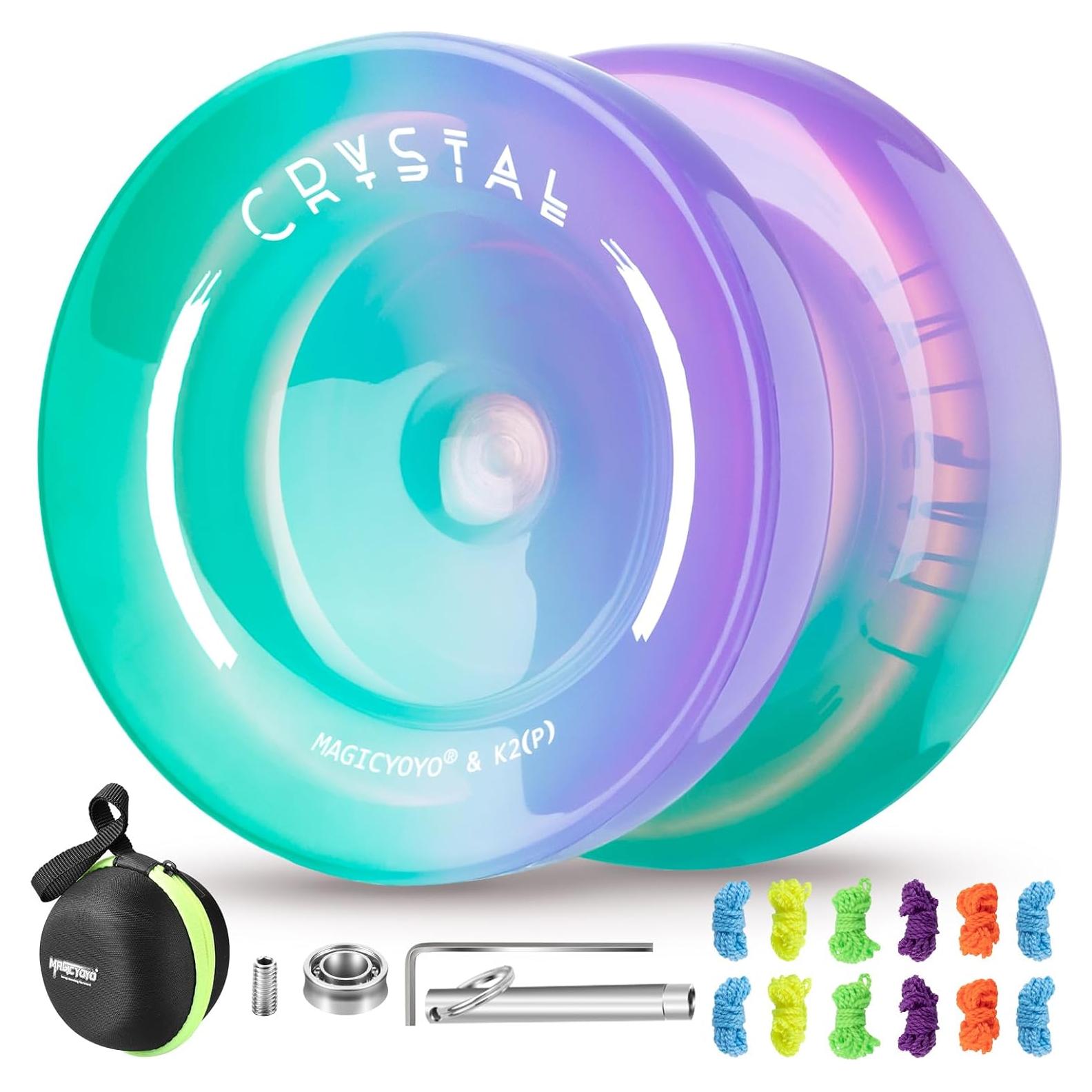 Yoyo MagicYoyo K2 Cristal Verde Púrpura para Niños y Adultos