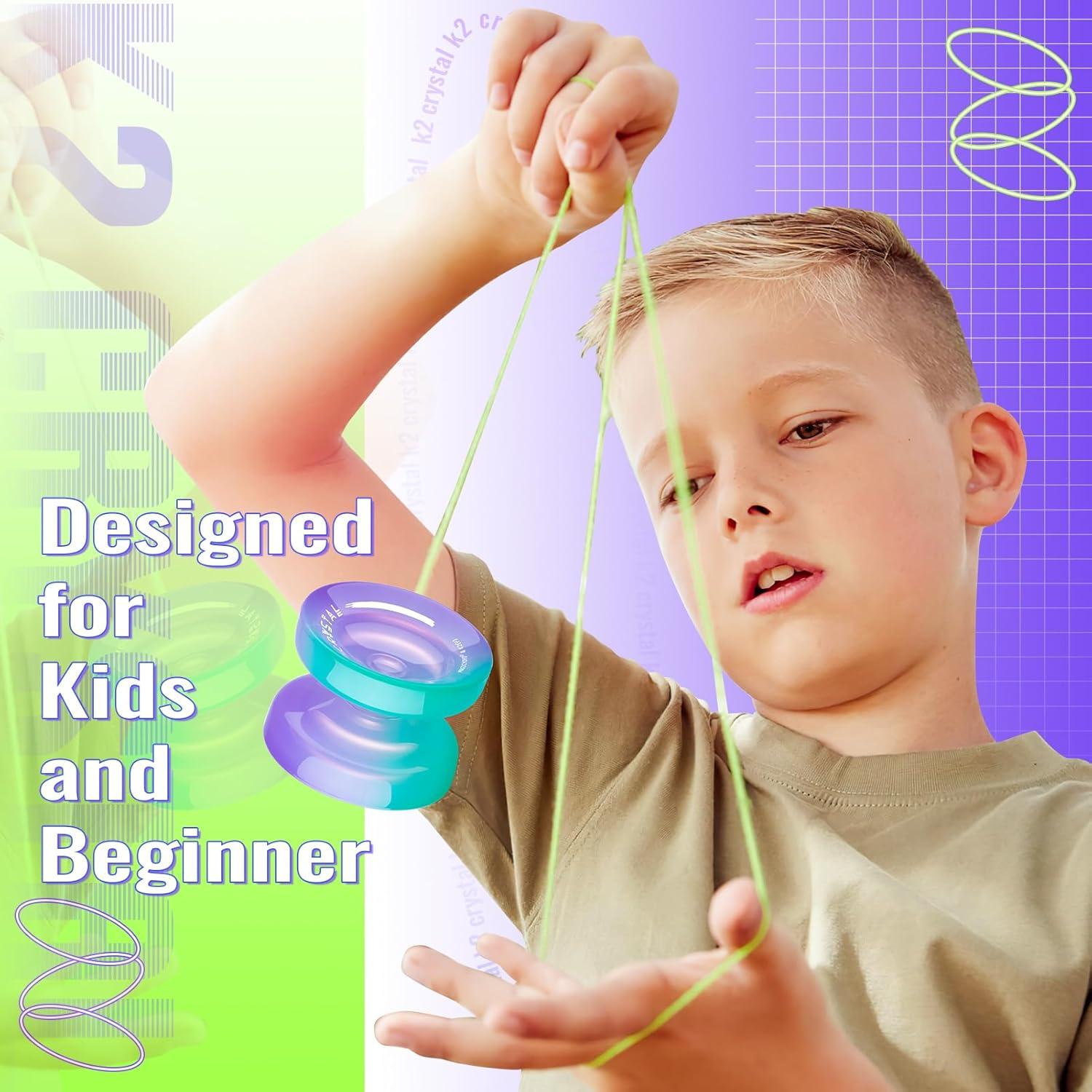 Yoyo MagicYoyo K2 Cristal Verde Púrpura para Niños y Adultos
