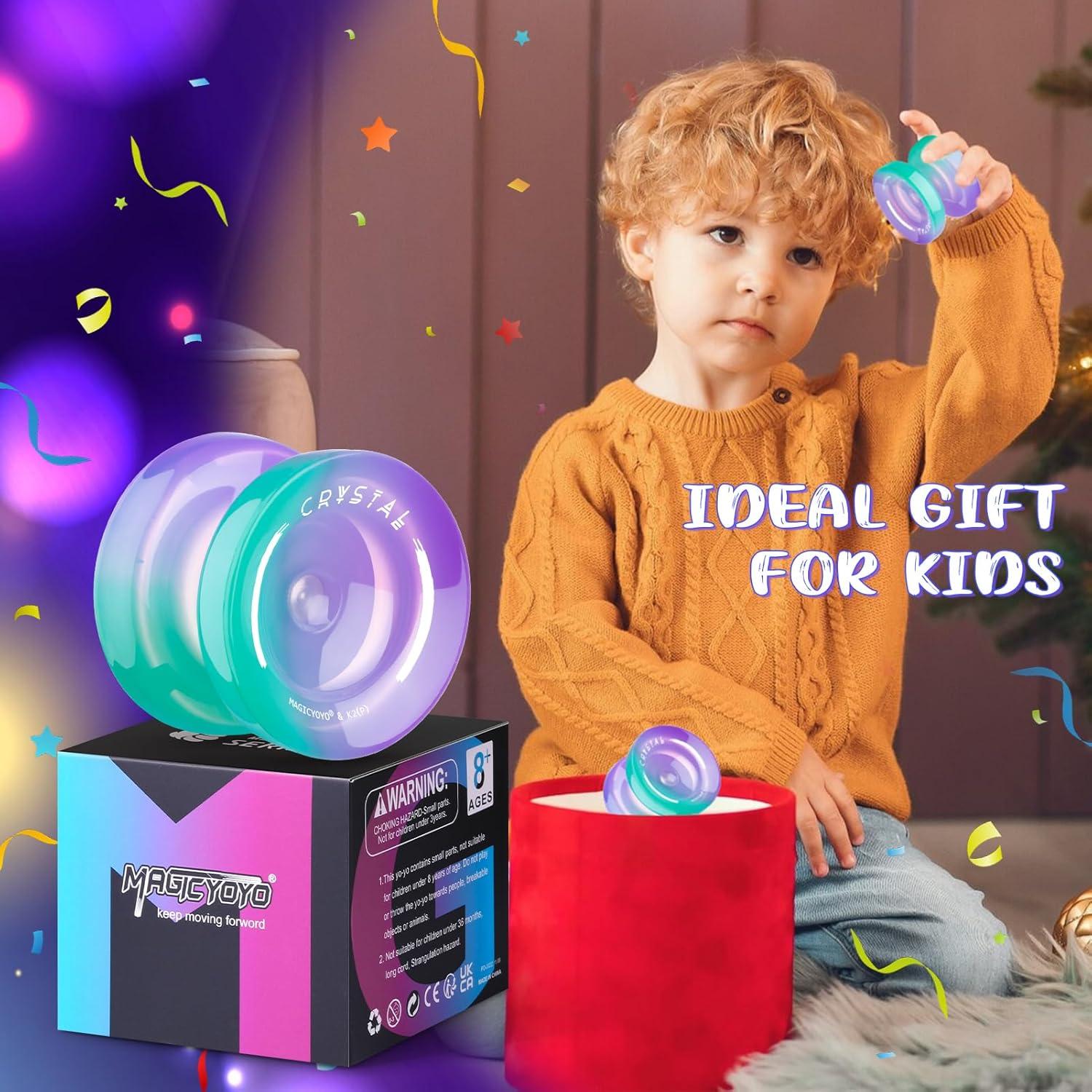 Yoyo MagicYoyo K2 Cristal Verde Púrpura para Niños y Adultos