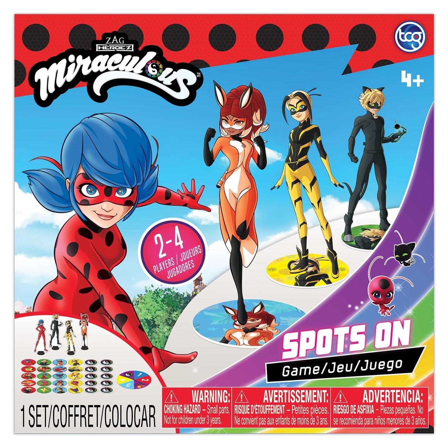 Juego de Mesa Miraculous Ladybug - Spots On - 4 Personajes
