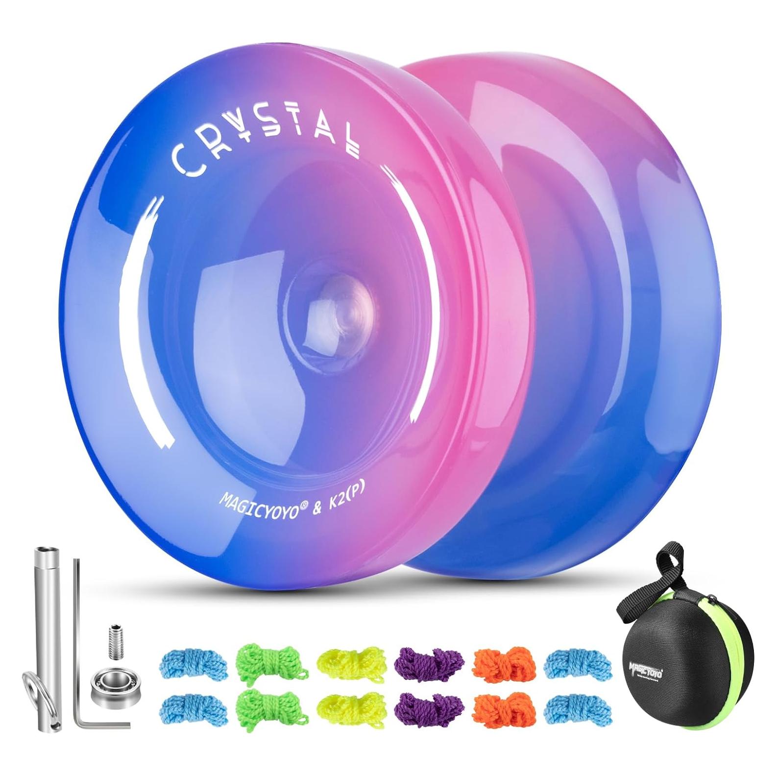 Yoyo MAGICYOYO K2 Crystal para Niños Principiantes - Azul Rosa