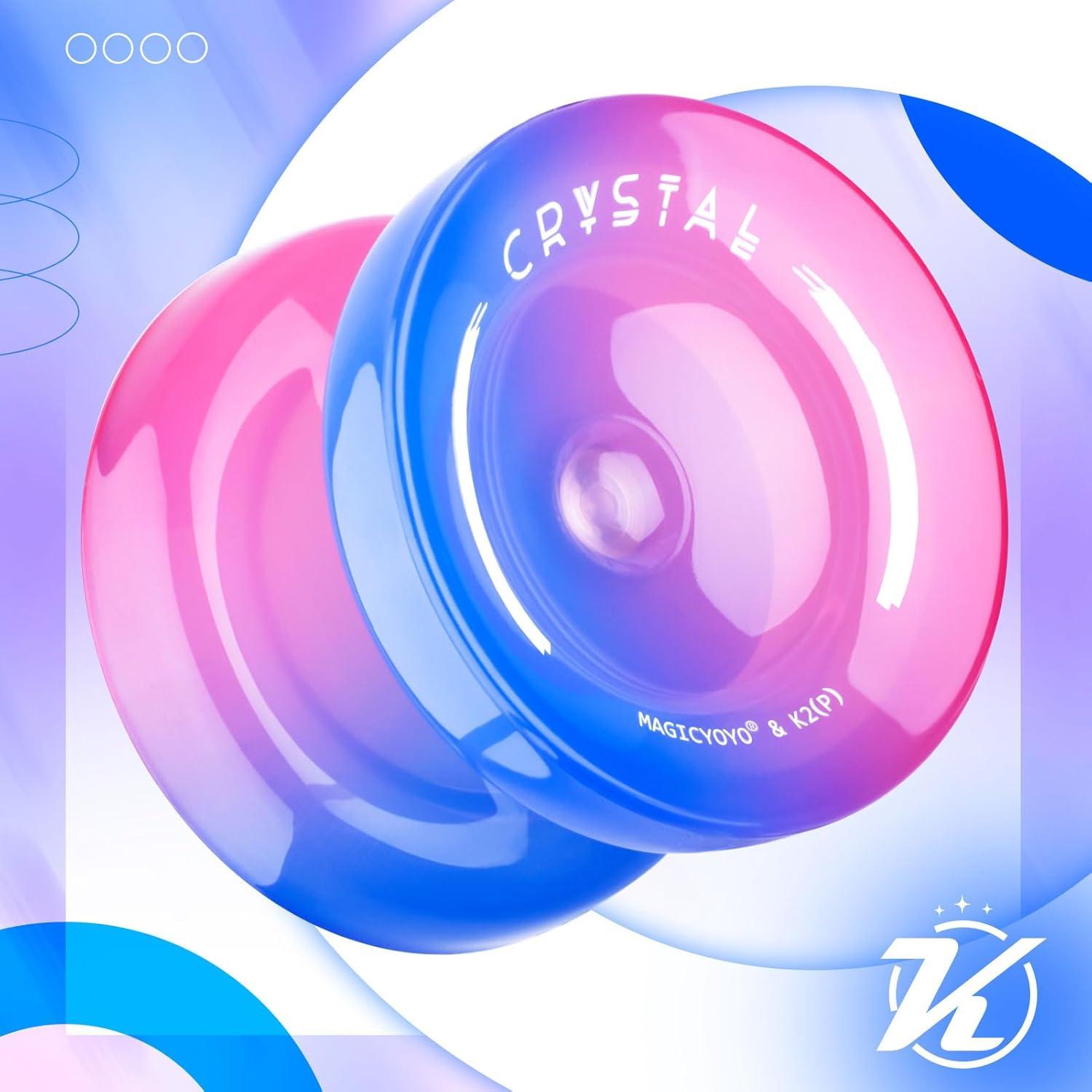 Yoyo MAGICYOYO K2 Crystal para Niños Principiantes - Azul Rosa