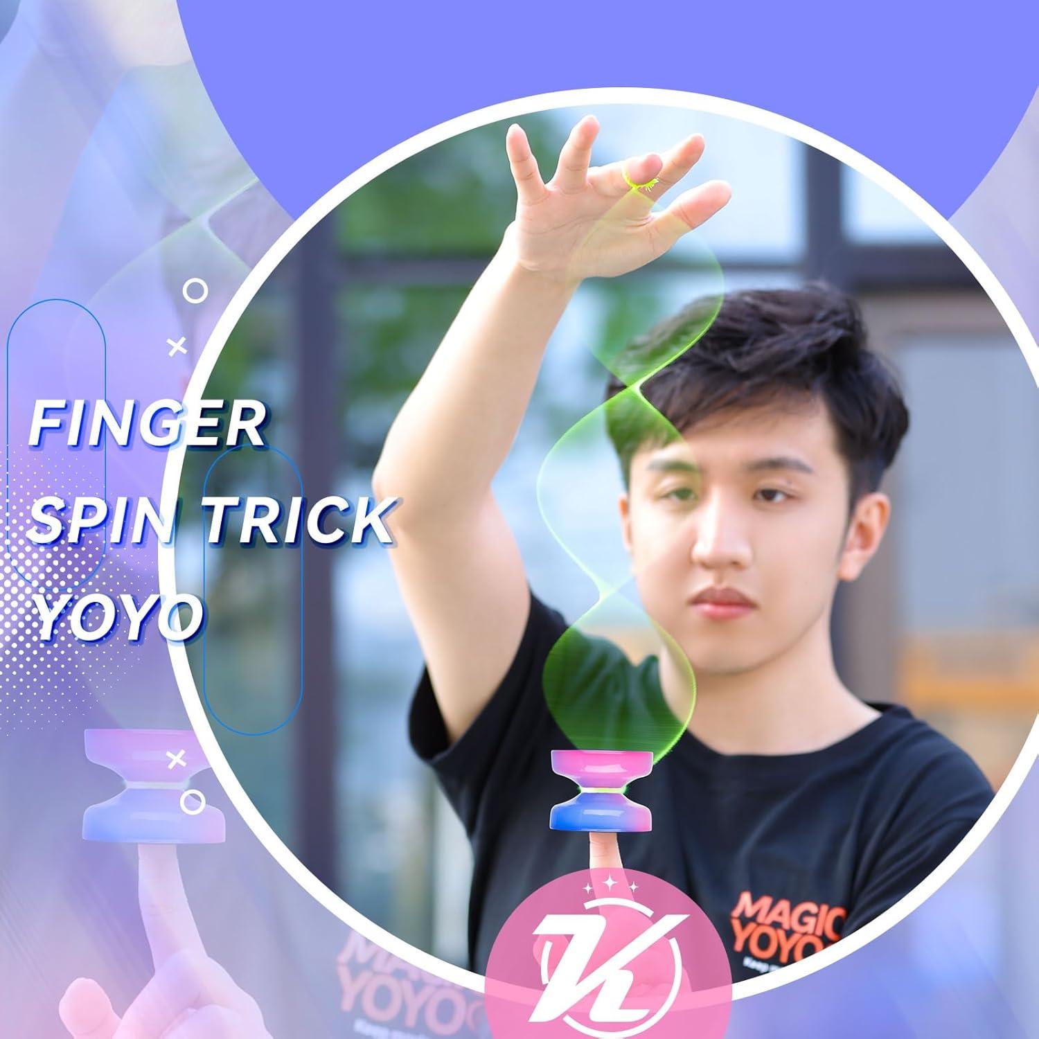 Yoyo MAGICYOYO K2 Crystal para Niños Principiantes - Azul Rosa