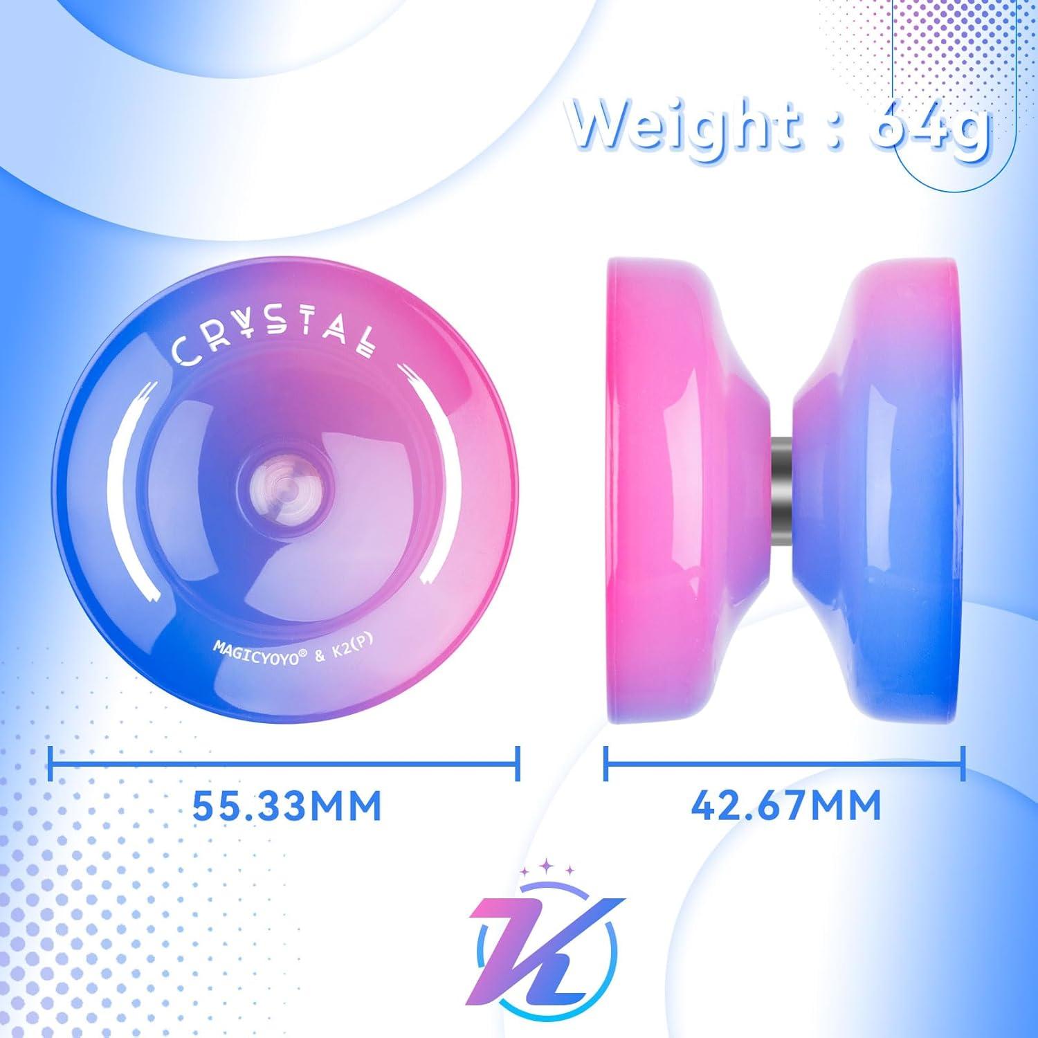 Yoyo MAGICYOYO K2 Crystal para Niños Principiantes - Azul Rosa