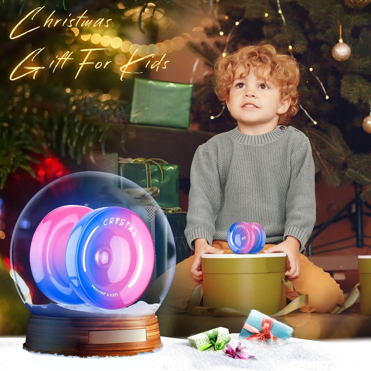 Yoyo MAGICYOYO K2 Crystal para Niños Principiantes - Azul Rosa