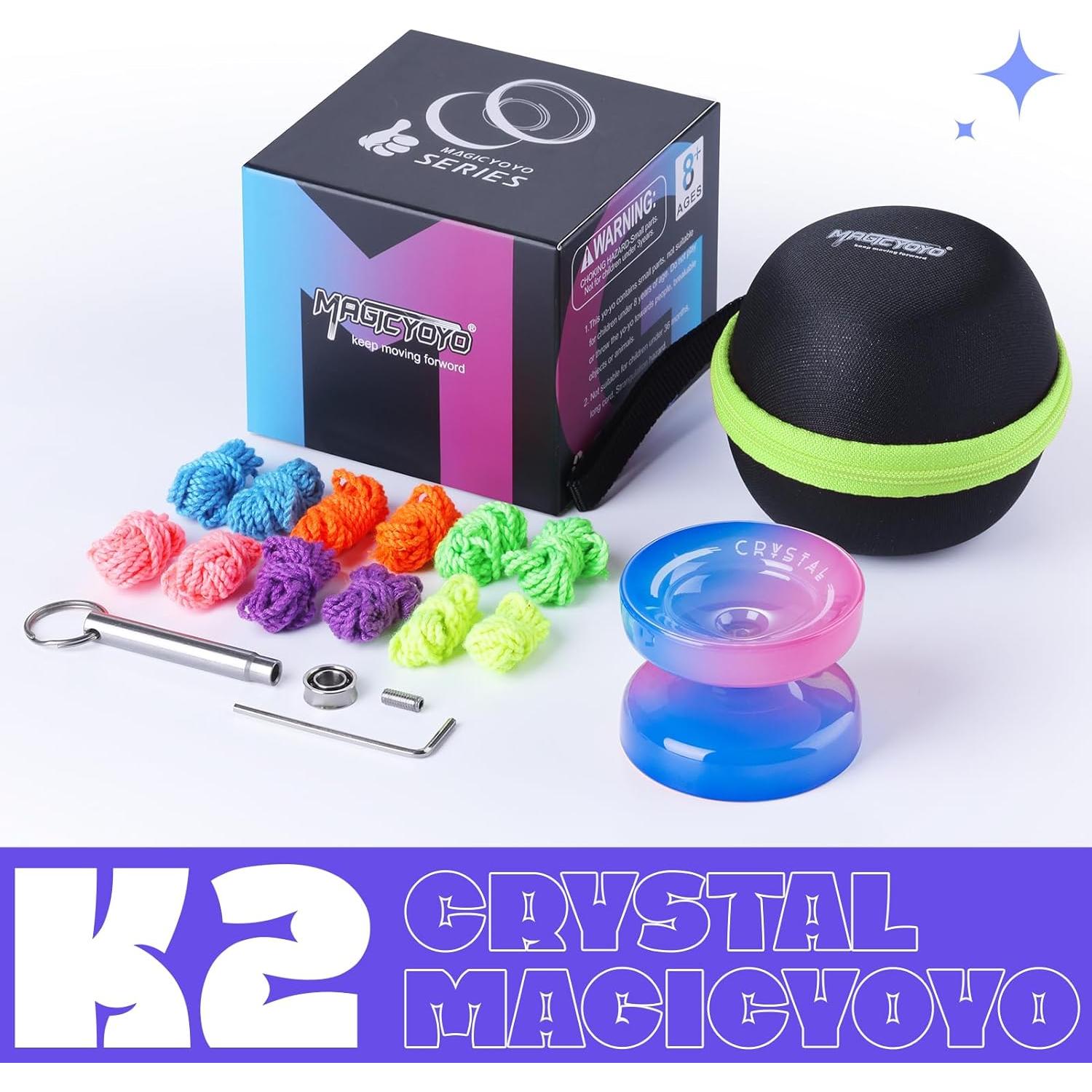 Yoyo MAGICYOYO K2 Crystal para Niños Principiantes - Azul Rosa