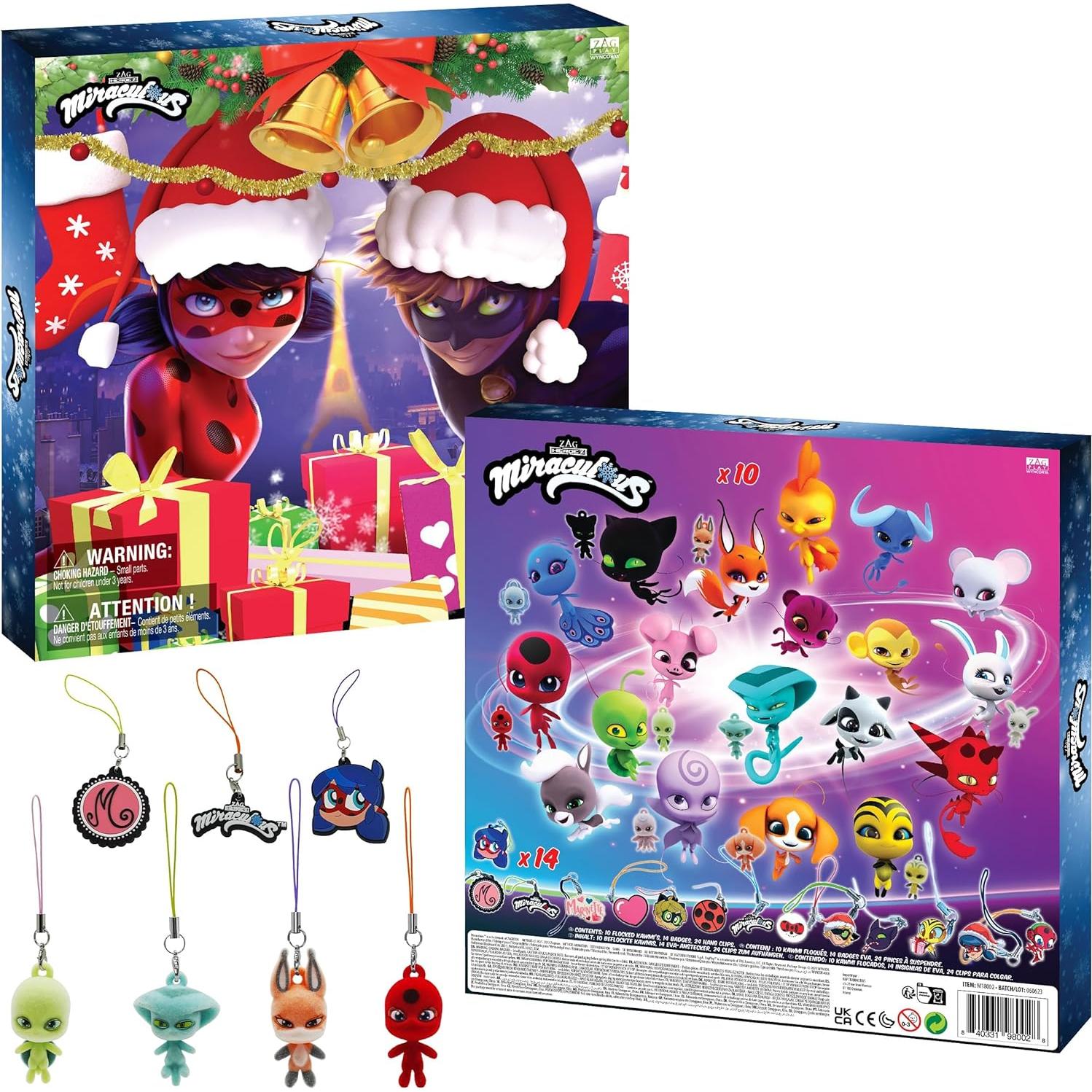 Calendario de Adviento Kwami Miraculous - 24 Días de Juguetes