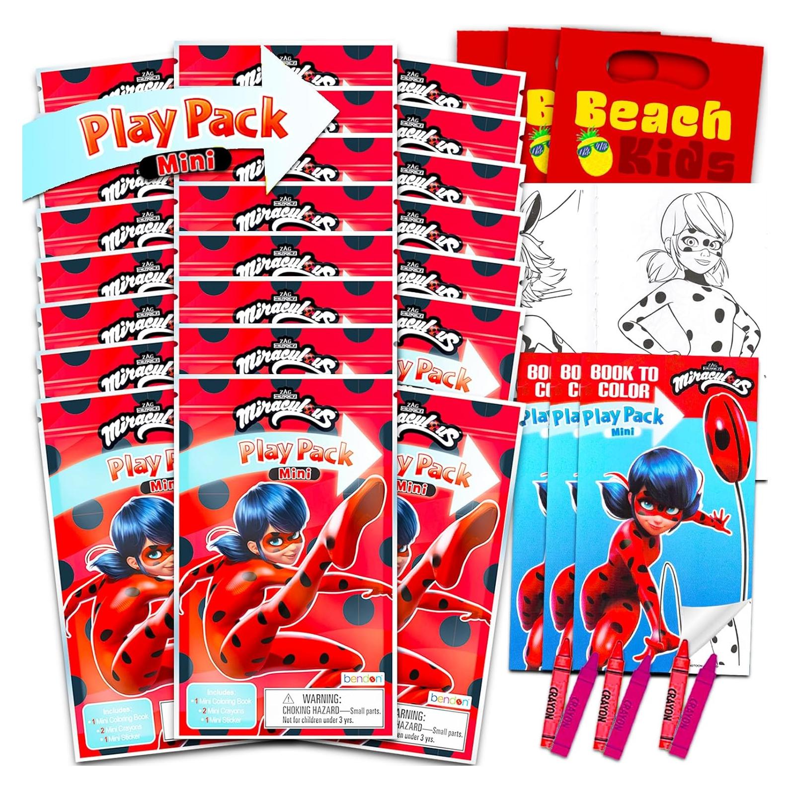 Conjunto de Mini Regalos de Fiesta Miraculous Ladybug 24 Paquetes